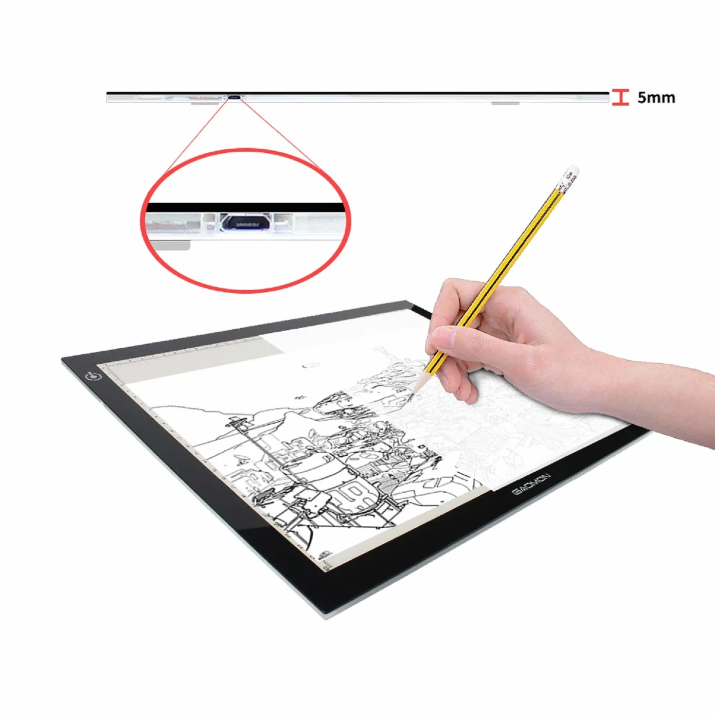 GAOMON B4 Size LED Tavoletta Luminosa per Sketch e Copia - GB4