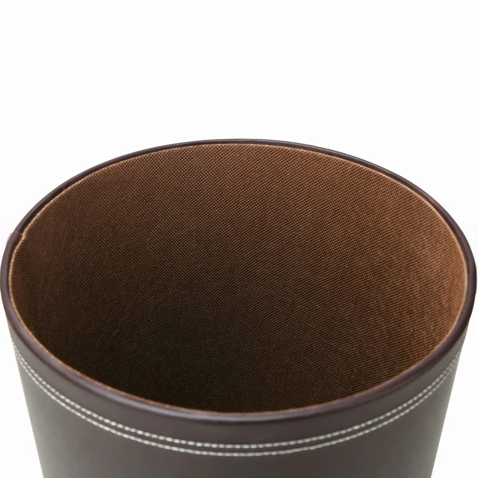 KINGFOM™ Classico Cestino per la Carta in Pelle, per Ufficio/Bagno/Cucina/Camera da Letto (Marrone)