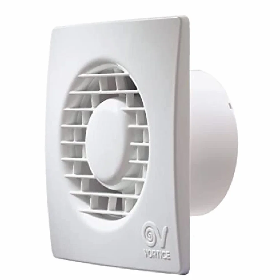 VORTICE MF 90/3,5" - Aspiratore Bagno e Cucina 90mm Punto Filo da Parete, Ventola Aspirazione Elicoidale a Basso Consumo Energetico, Rimuove Muffa e Umidità, Portata Massima 65m3/h - 7,7x15,9x15,9cm