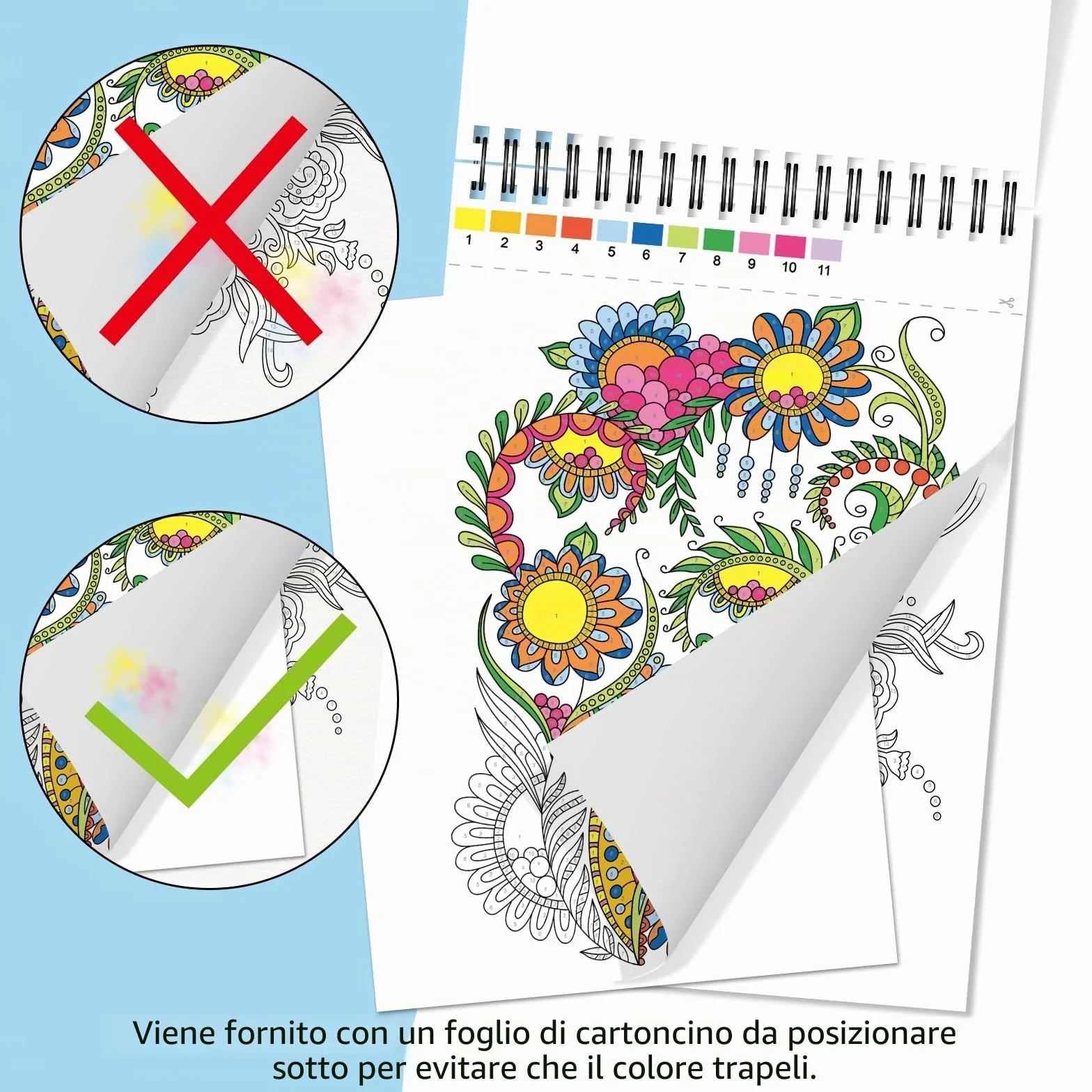 Kalysky 3 libri da colorare con i numeri adulti, libri da colorare per adulti temi-farfalla, animale, fiore,sollievo dello stress, Hobby creativi