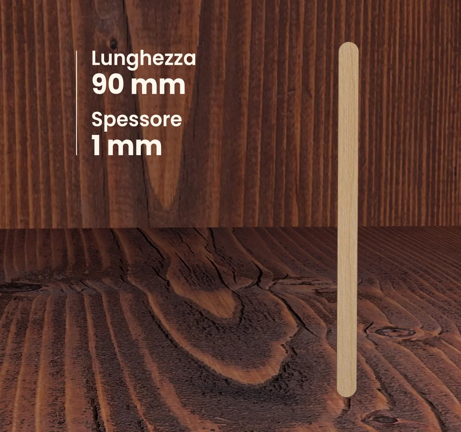 Palette Caffè Monouso in Legno di Betulla, Biodegradabili e Compostabili, Resistenti al Calore - Made in Italy