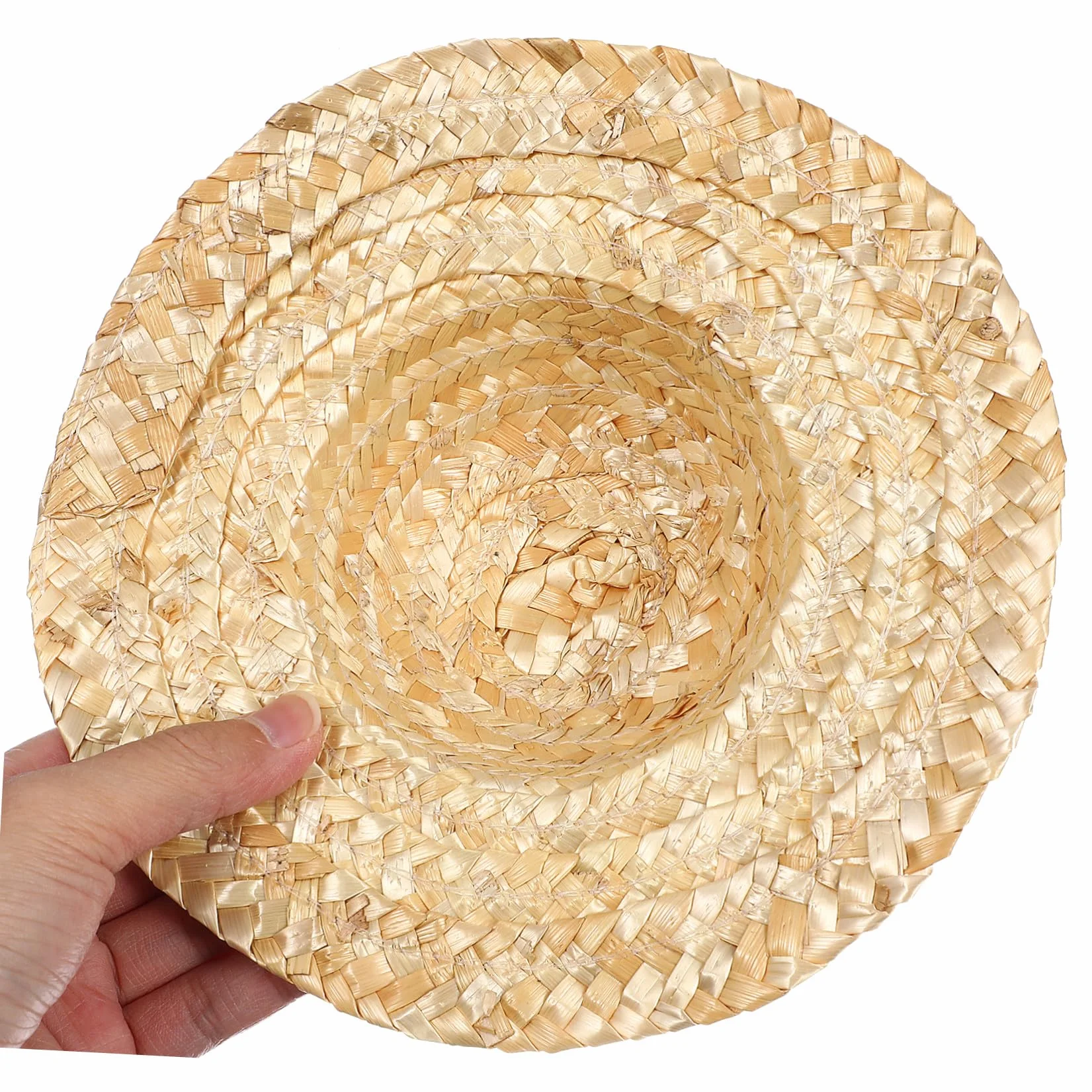 Garneck 2 Pezzi Mini Cappello di Paglia Accessorio per da Te Decorazione Naturale e Resistente