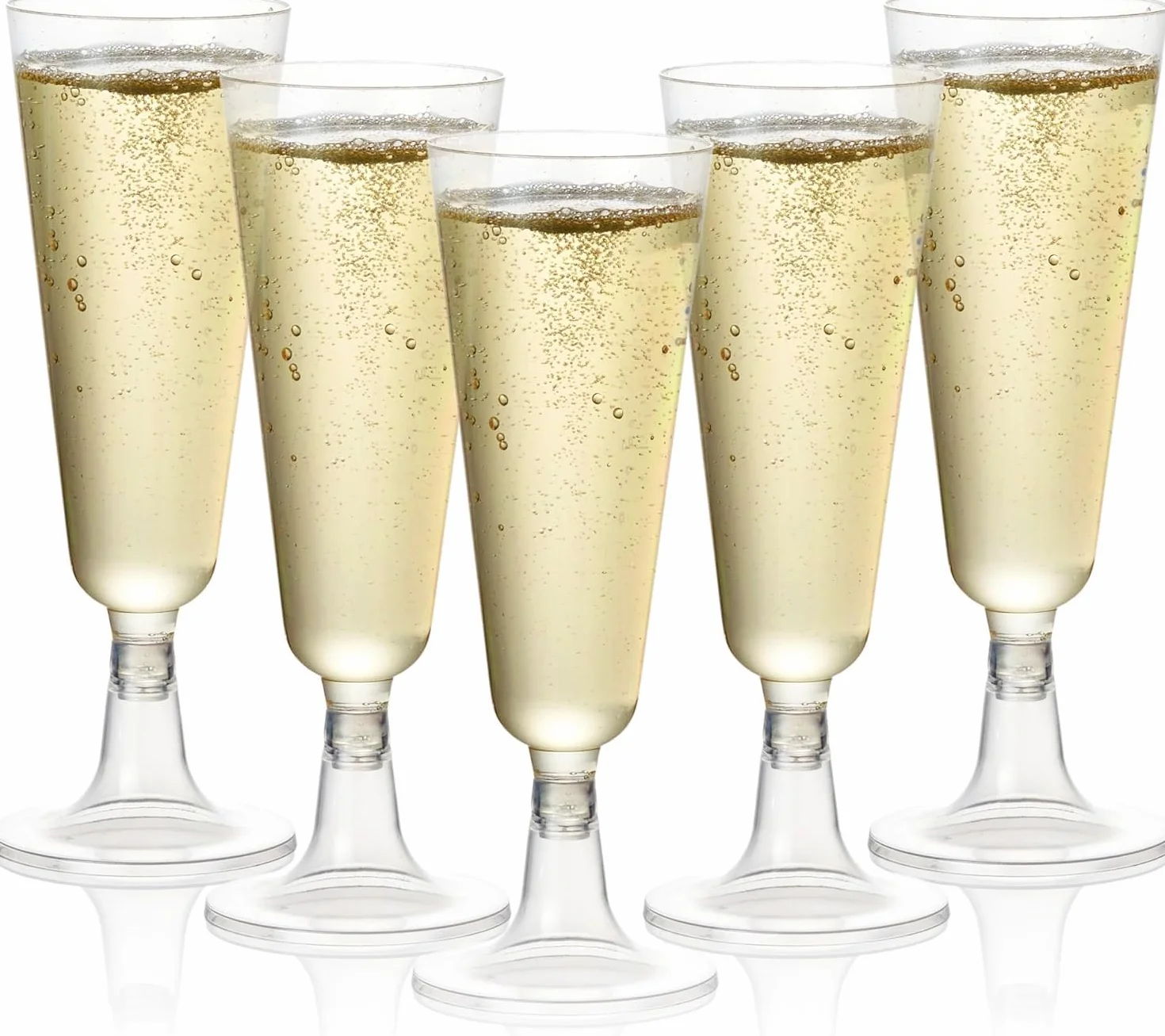Matana 48 Flute in Plastica 150ml - Calici Plastica Rigida Lavabili Riutilizzabili Bicchieri Spumante Prosecco Champagne
