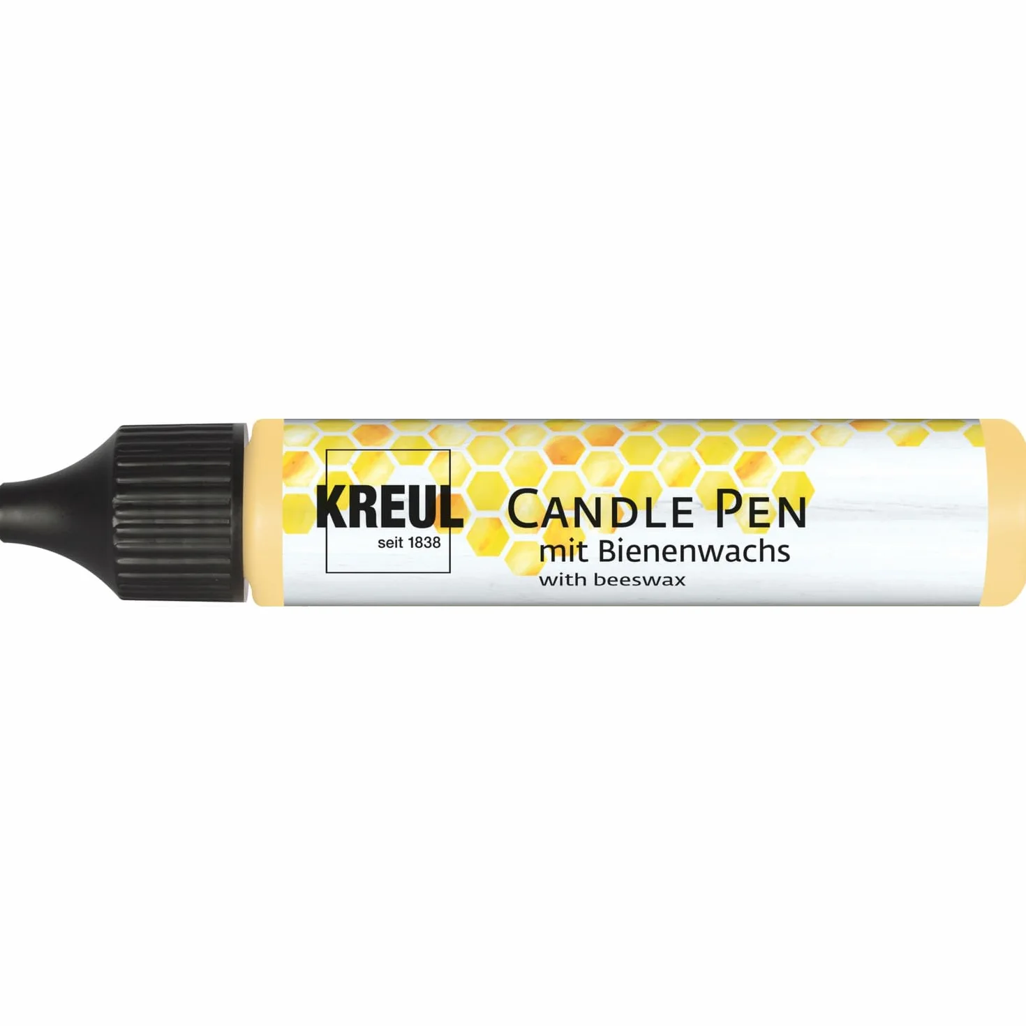 KREUL 49714 - Penna per Candele, Oro, 29 ml, Penna per Candele con Punta fine, Vernice con Cera d'api per Decorare e dipingere Le Candele