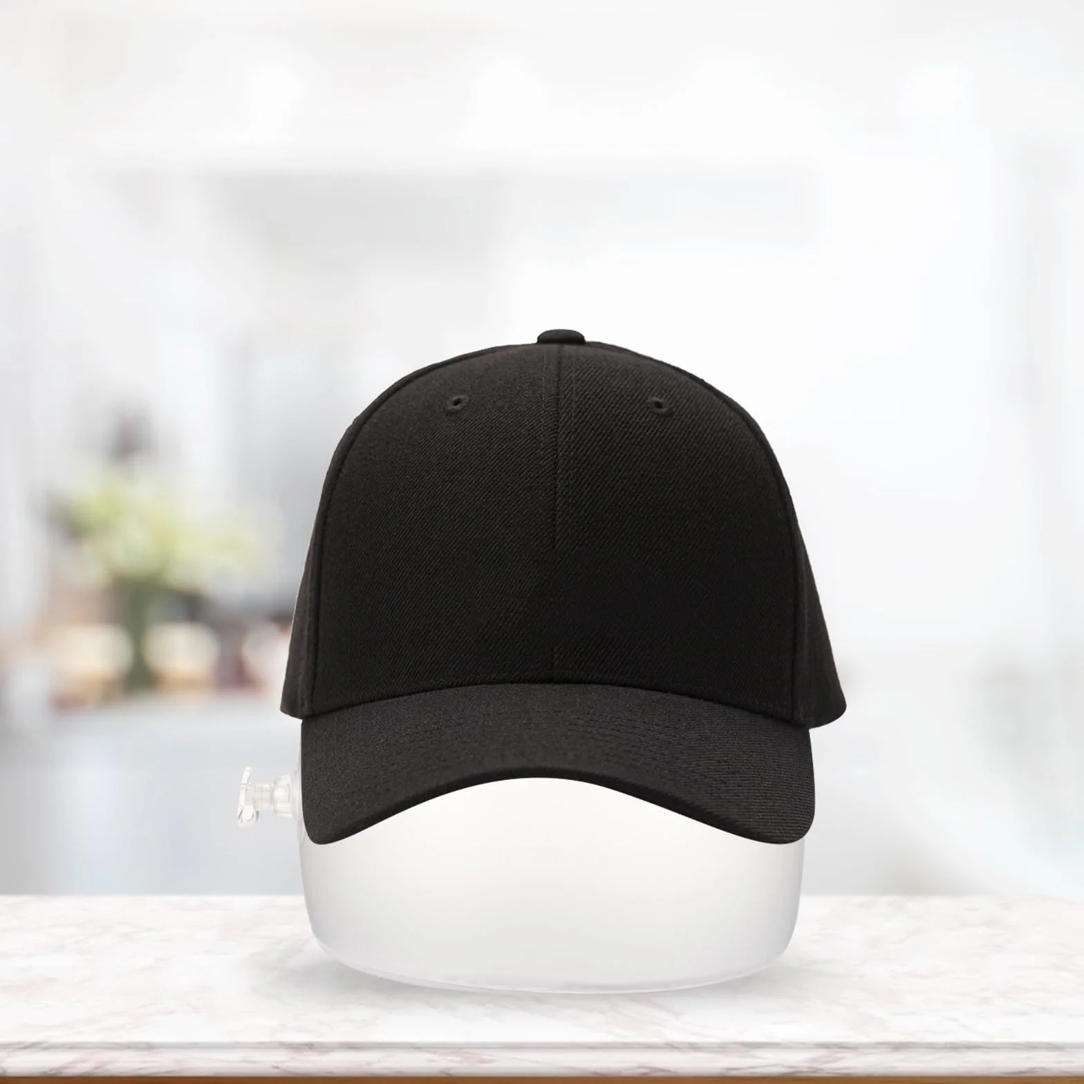 Porta Cappelli Gonfiabile Mantiene la Forma di Cappelli e Berretti in Pvc Bianco Circonferenza 56-60cm per Esposizione da Tavolo in Negozi e Supermercati