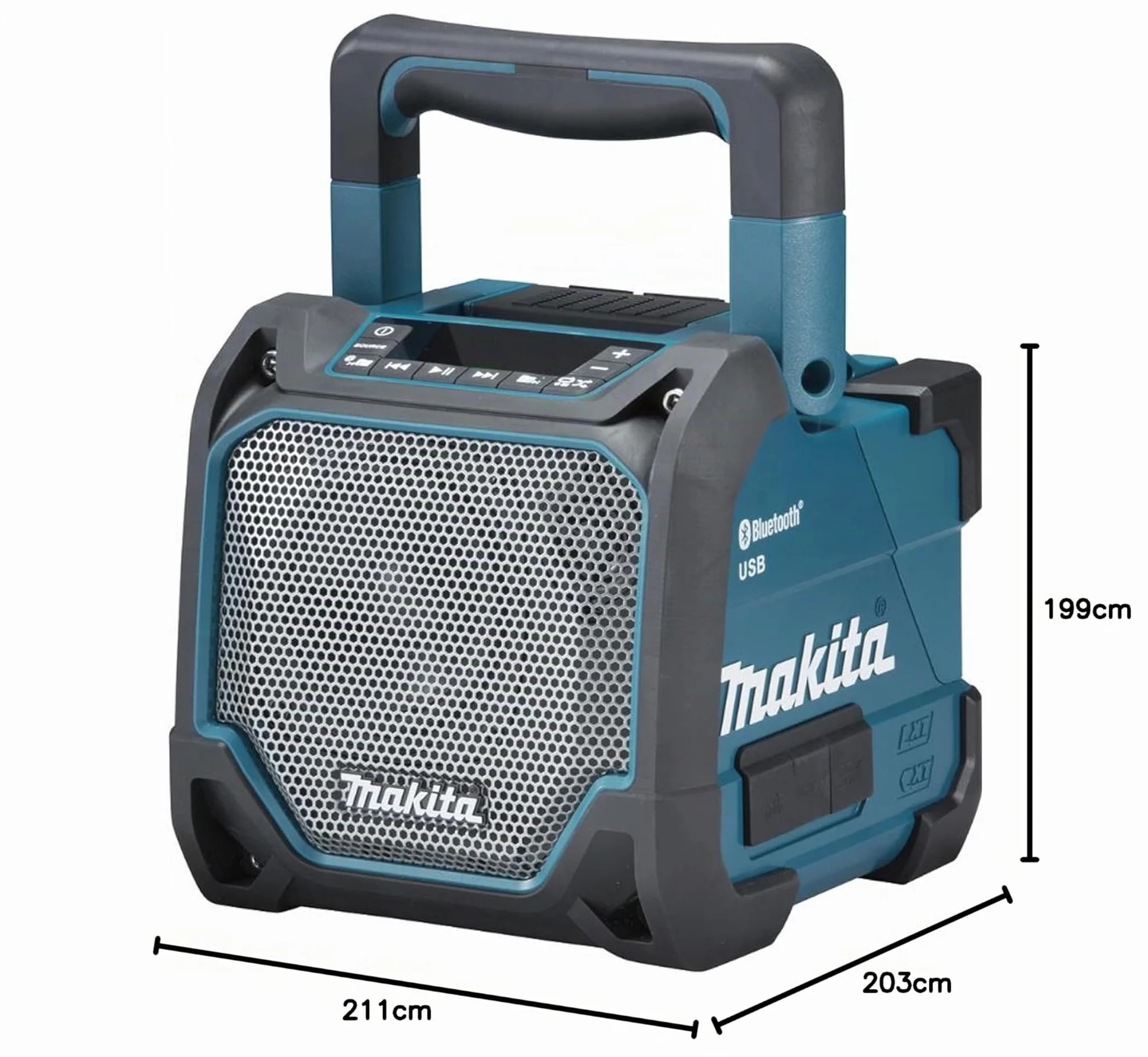 Makita Speaker Portatile da Cantiere Bluetooth e USB DMR202