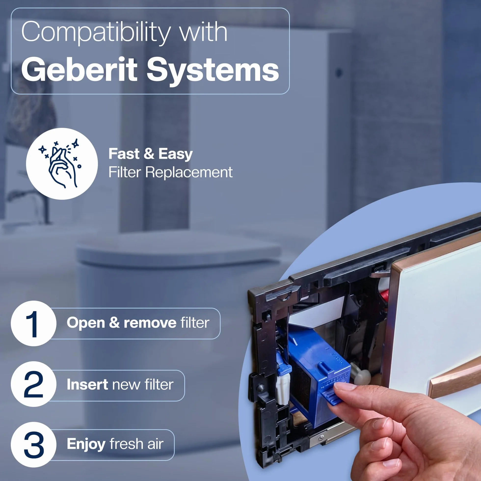 2 Filtri Ceramici Tipo 3 per Geberit AquaClean e DuoFresh – sostituisce 147.072.00.1 – Struttura a Nido d'Ape – per Mera e Tuma