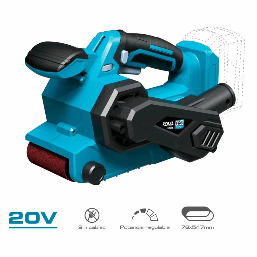 Levigatrice a banda da 20 V (SENZA BATTERIA E CARICATORE) 14 x 27,5 x 17 cm KOMA TOOLS PRO SERIES BATTERY