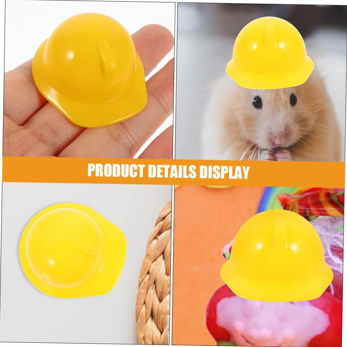 ibasenice Mini Casco Da Costruzione in Plastica Resistente 60 Pezzi, Cappelli Di Sicurezza Per Bambole e Animali Domestici, Decorazione Fai Da Te Per Tappi Di Bottiglia e Feste