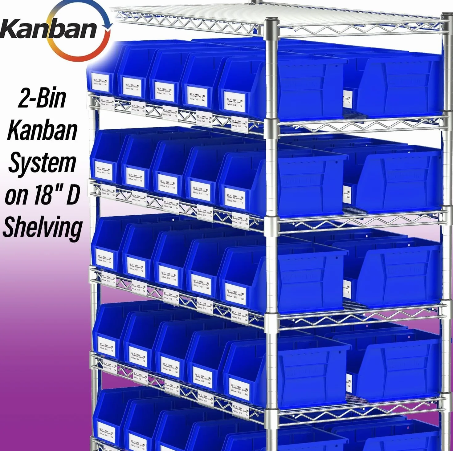 Akro-Mils 30237 AkroBins Plastic Storage Bins, Stackable, 23,5x15,2x12,7 cm, Blue, 12-Pack