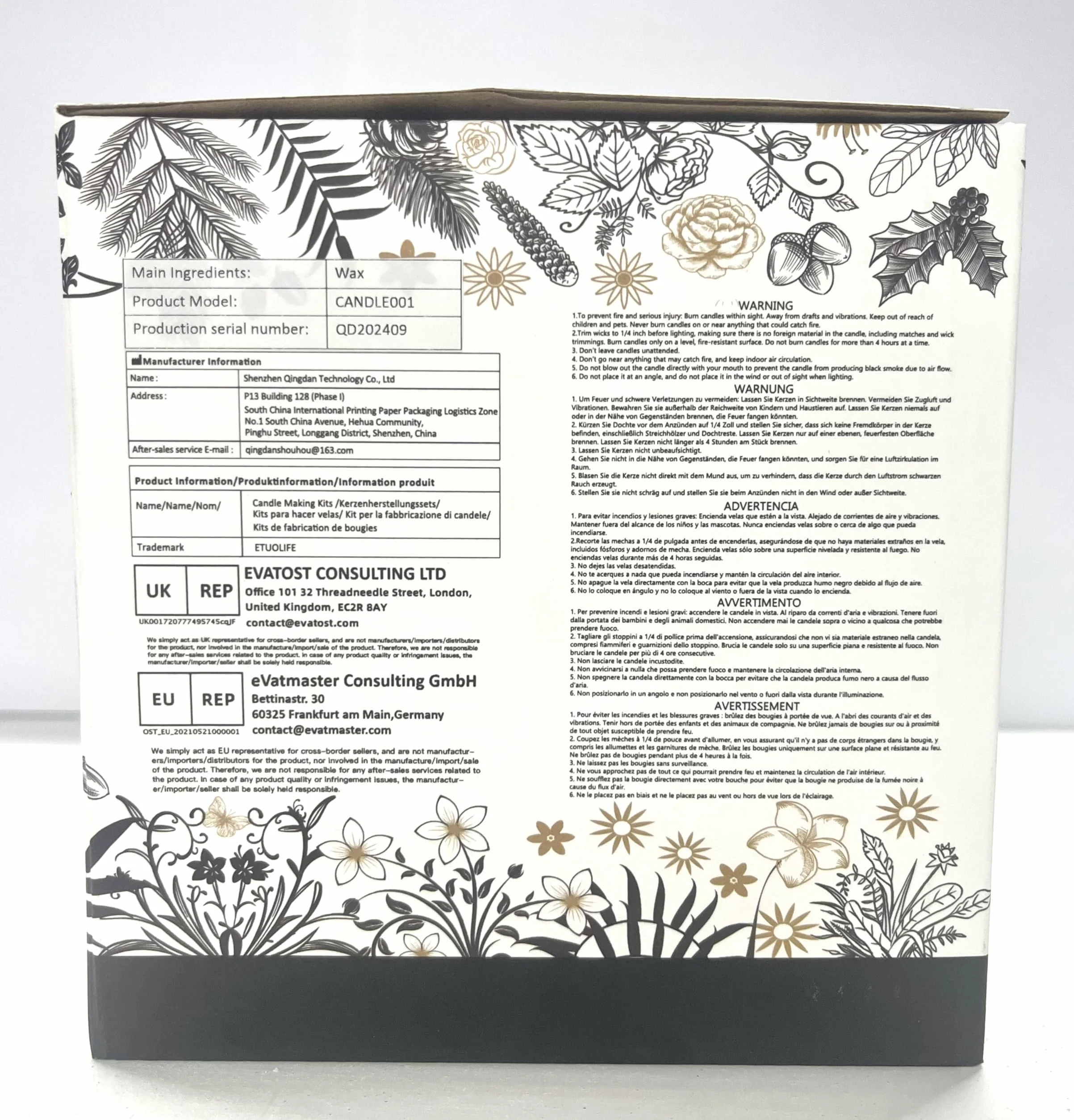 Kit per Fabbricazione Candele,Kit Candele fai da te,Aromaterapia Per La Creazione di Candele,Cera di soia,Creazione di Candele, Crogiolo,Oli Profumati,Scatole Per Candele,Stoppini,Cera Colorante