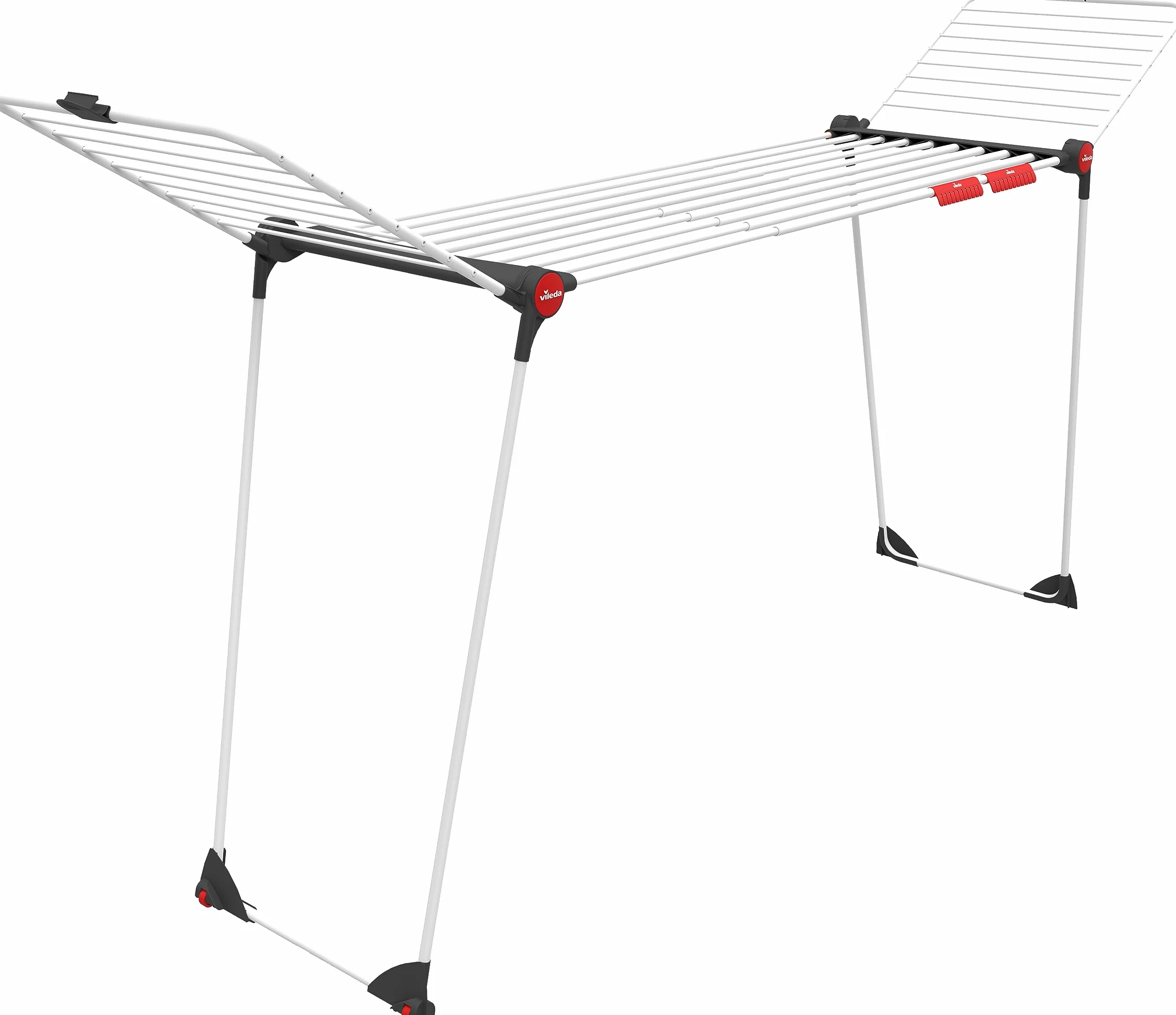Vileda Infinity Flex Plus, stendibiancheria di grandi dimensioni, griglia telescopica estensibile fino a 2 mt, 30 mt stenditura, fatto diplastica e metallo. Da usare per stendere il tuo bucato
