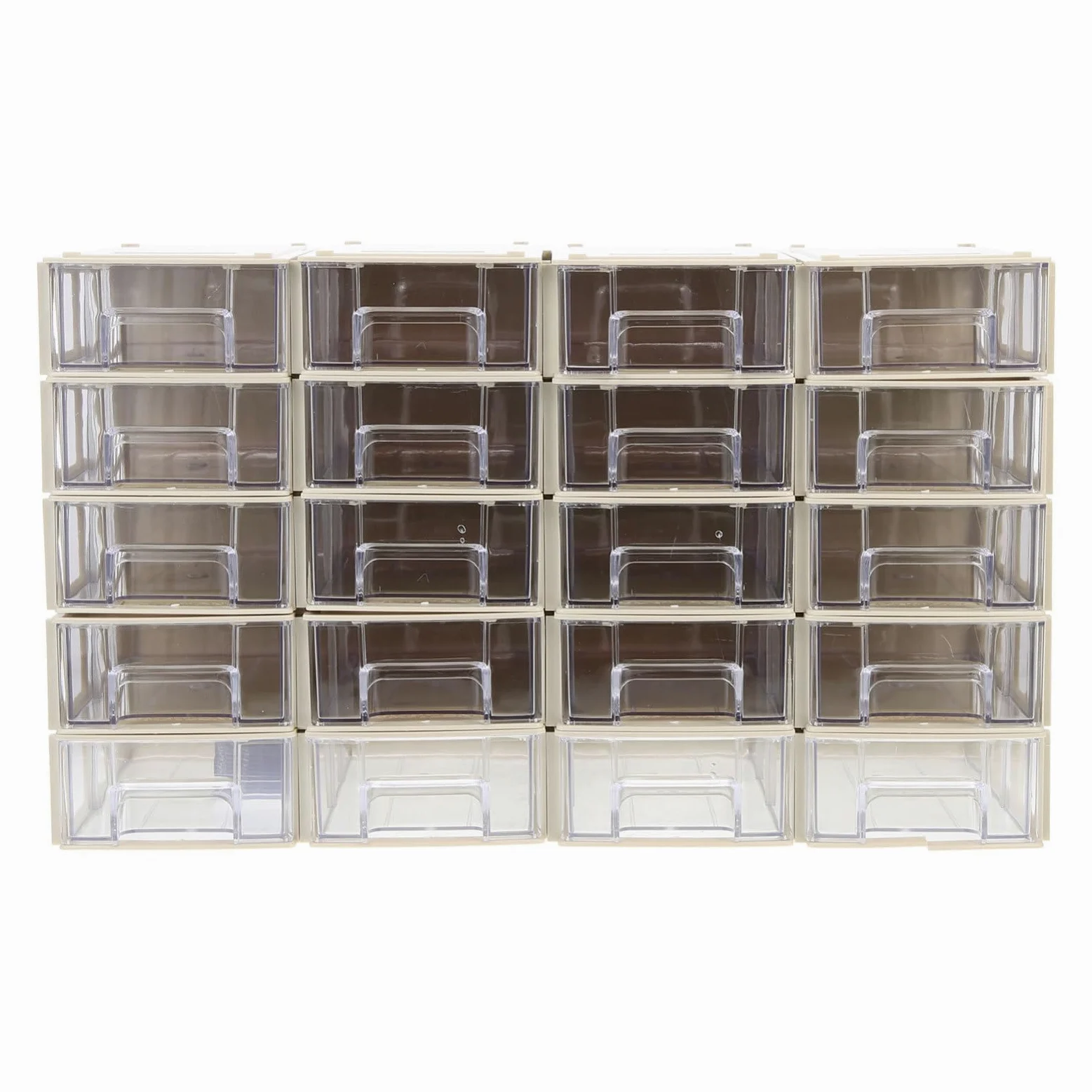 ULTECHNOVO 20 Set Set da 20 Scatole a Cassetto in Plastica Hips Leggere e Compatte, Contenitori Portaoggetti per Viti e Componenti Elettronici, Organizer Portatile per Casa e Ufficio