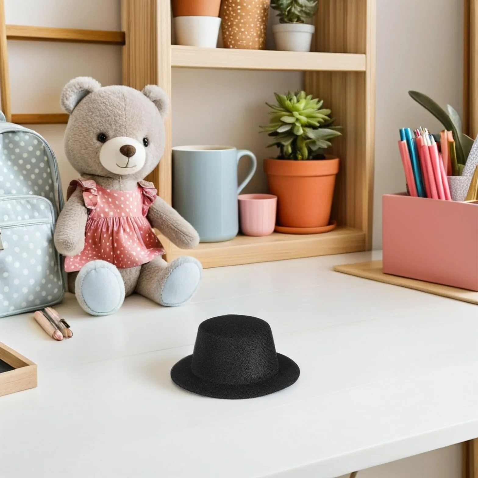Cappelli a Cilindro in Feltro Nero per Decorazioni Natalizie 15 Pezzi
