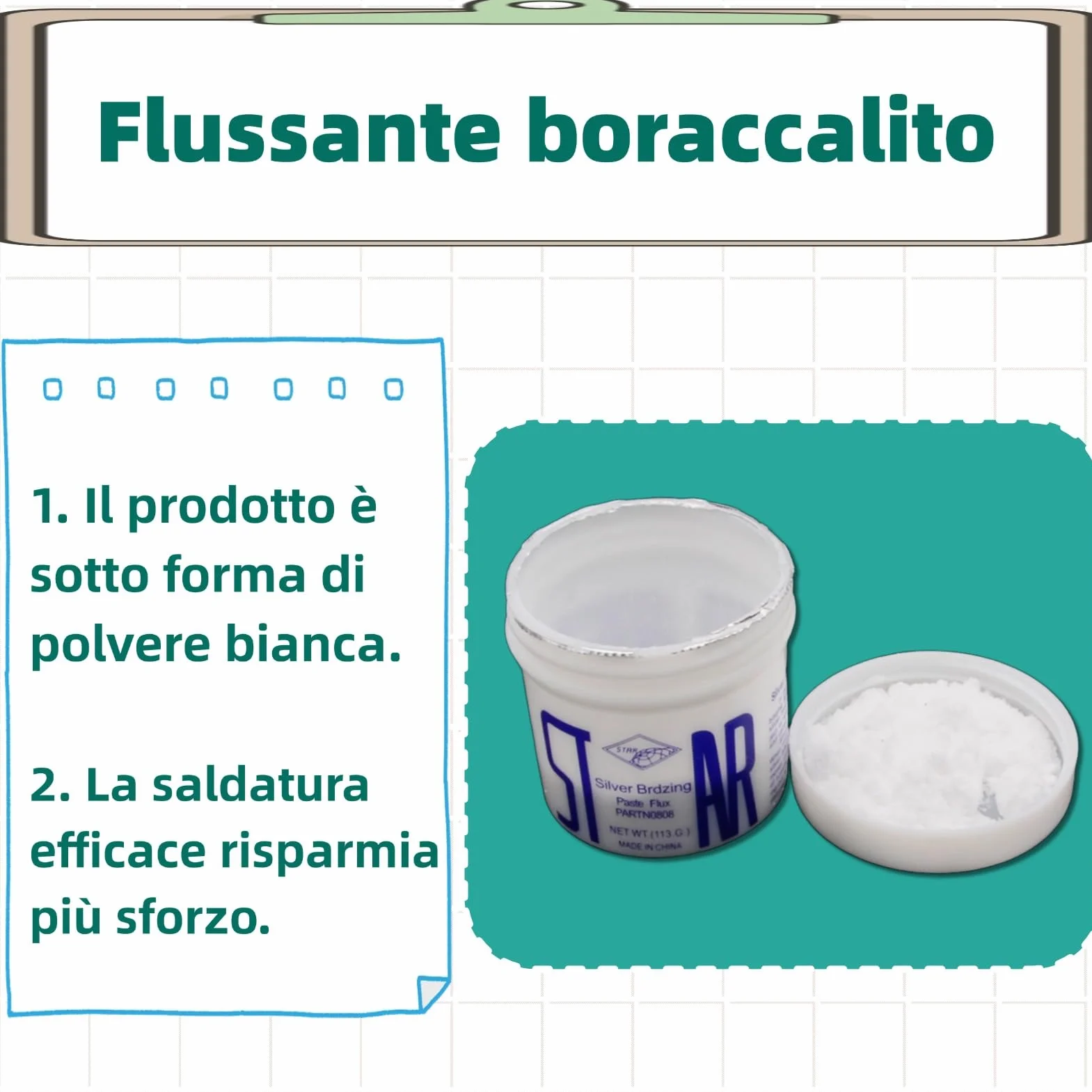 Polvere per la Lavorazione di Gioielli per Saldatura in Polvere per Brasatura Oro Argento