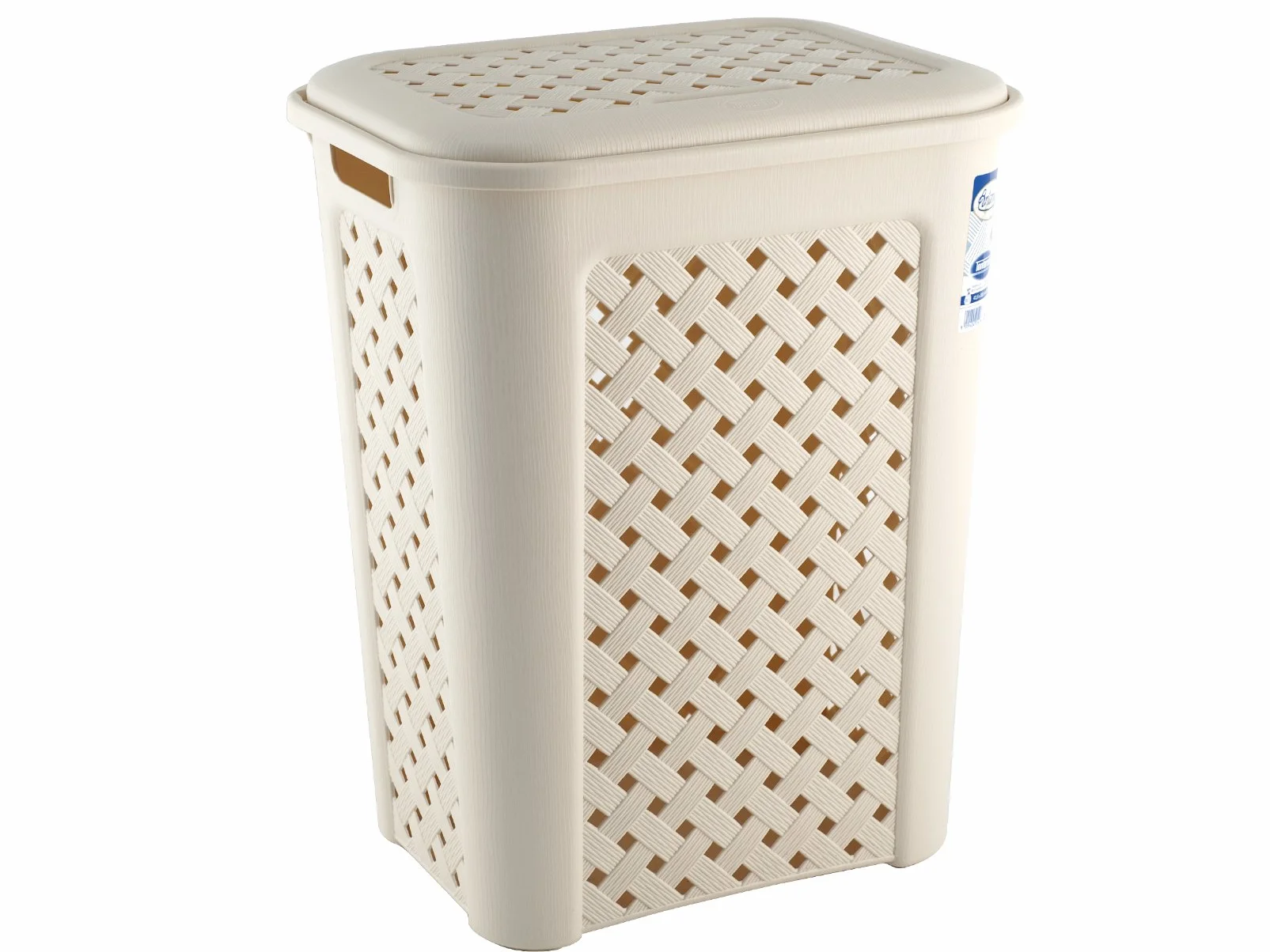 Tontarelli Arianna Cesta Portabiancheria, Modello Traforato, Plastica, Beige, 50 Litri