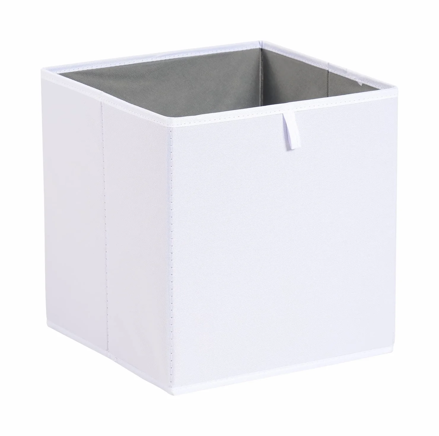 Amazon Basics Cubi portaoggetti ripiegabili, in tessuto, confezione da 6, colore bianco, dimensione: 26,7 x 26,7 x 28 cm