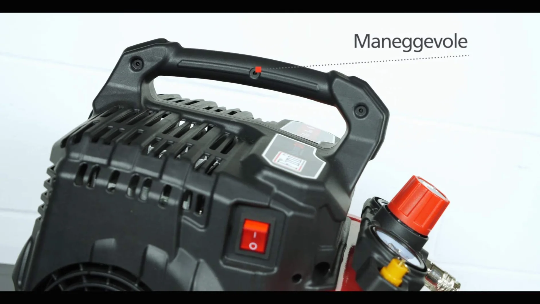 Fini Siltek S/6 Compressore Silenzioso 2 Manometri (59 Db), 6L, 1.0 Hp, 8 Bar, 750 W, 230 V, Rosso, ‎37 x 37 x 37.5 cm 16.54 Kg