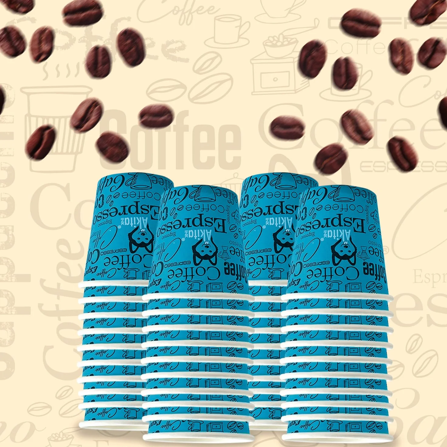 Bicchierini caffè 75 ml biodegradabili biocompostabili usa e getta ecosostenibili
