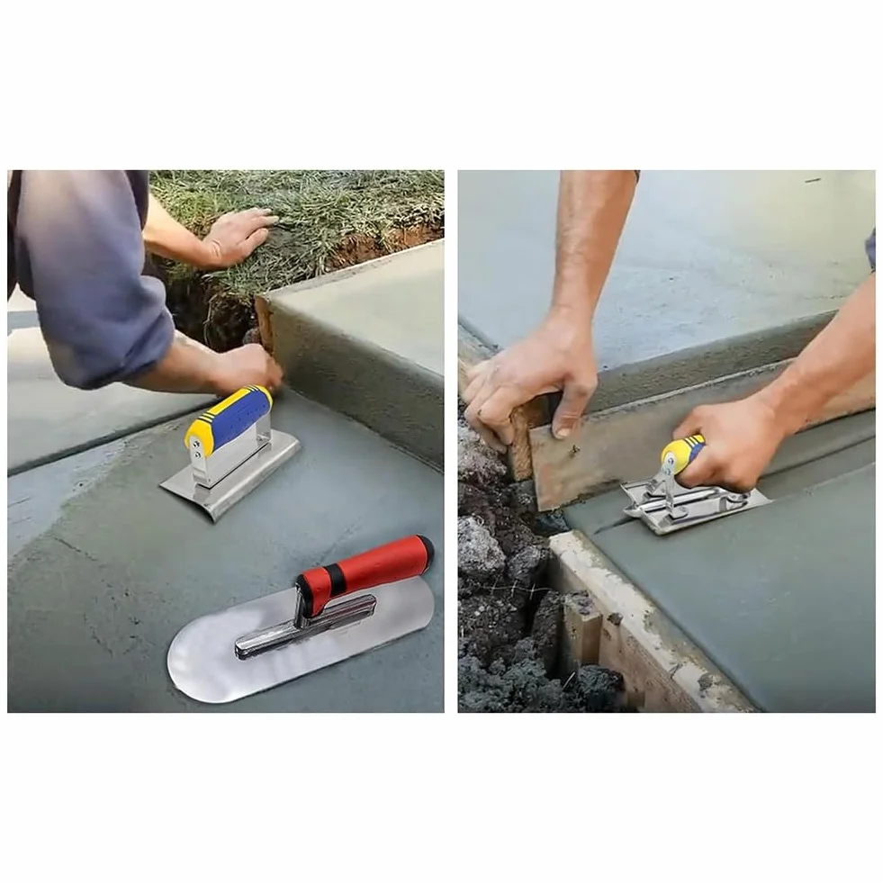 Set di Attrezzi per Bordi e Scanalature In Acciaio Inossidabile per Calcestruzzo. Attrezzo Manuale In Acciaio Inossidabile per Bordi In Calcestruzzo per Costruzioni In Muratura.