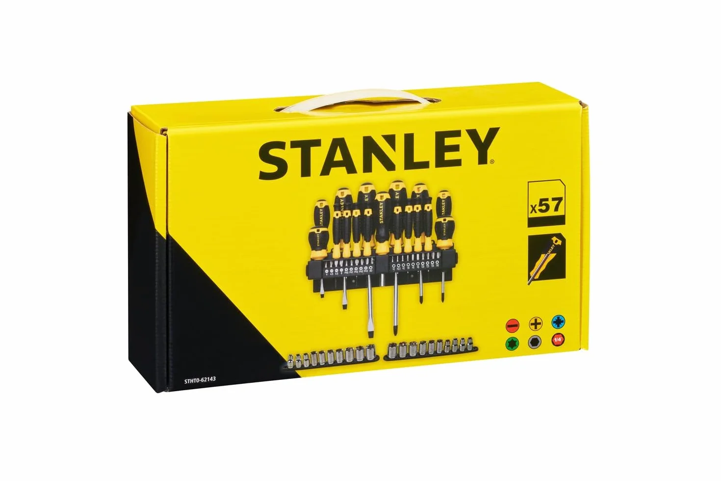 STANLEY STHT0-62143 Set 57 Pezzi Giraviti e Inserti e Chiavi a Bussola