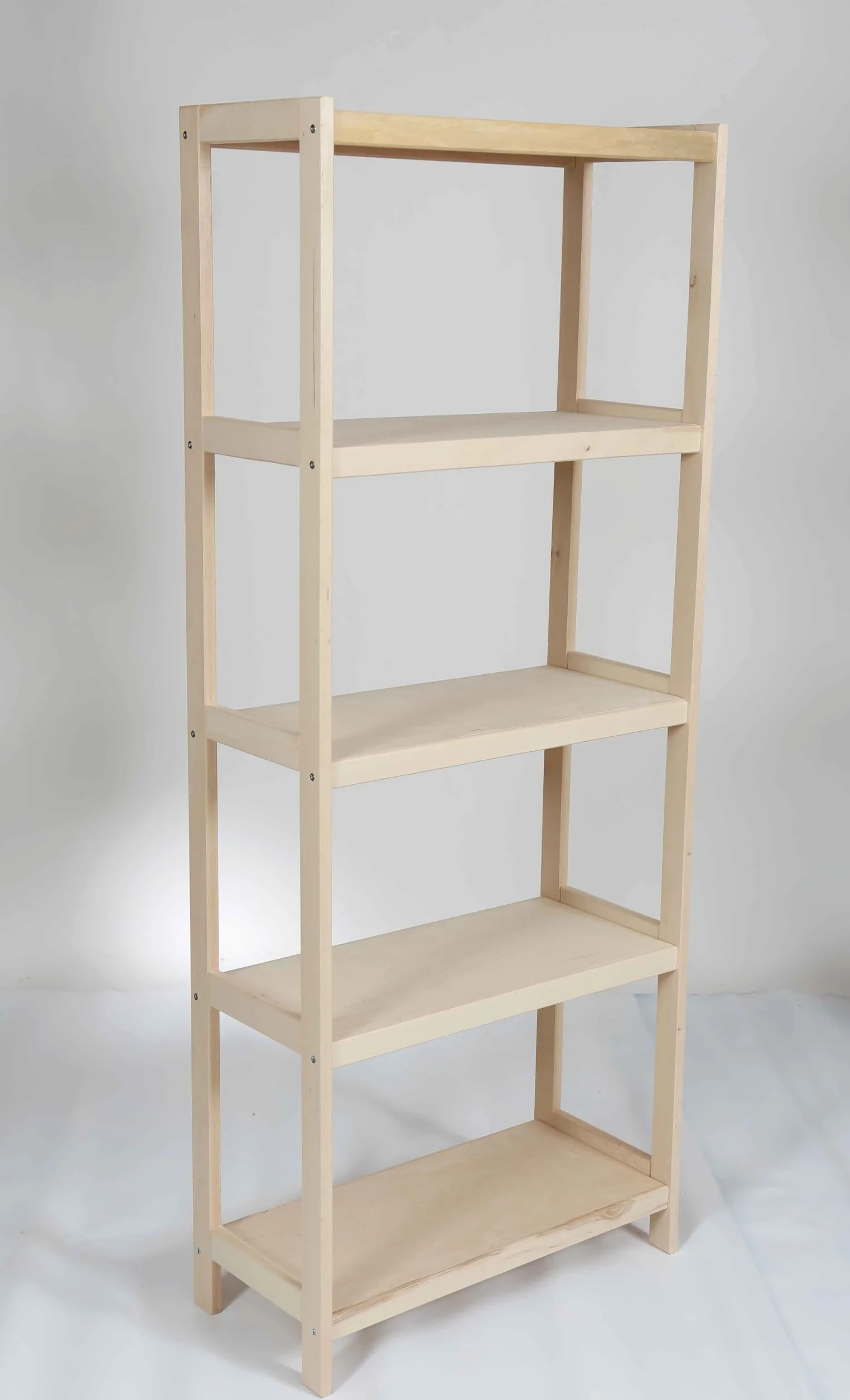 Scaffale per carichi pesanti in legno di faggio massiccio, 173 x 50 x 38 cm (altezza x larghezza x profondità), 5 ripiani, fino a 60 kg per ripiano, extra stabile, scaffale da