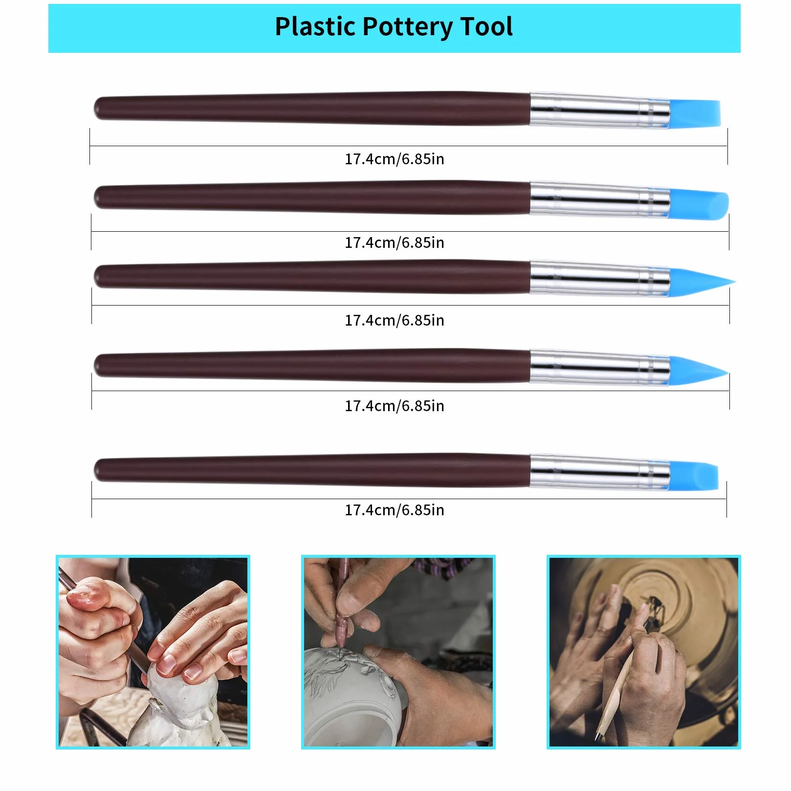 Set Argilla Polimerica 25 Pz Attrezzi per Intagliare la Ceramica
