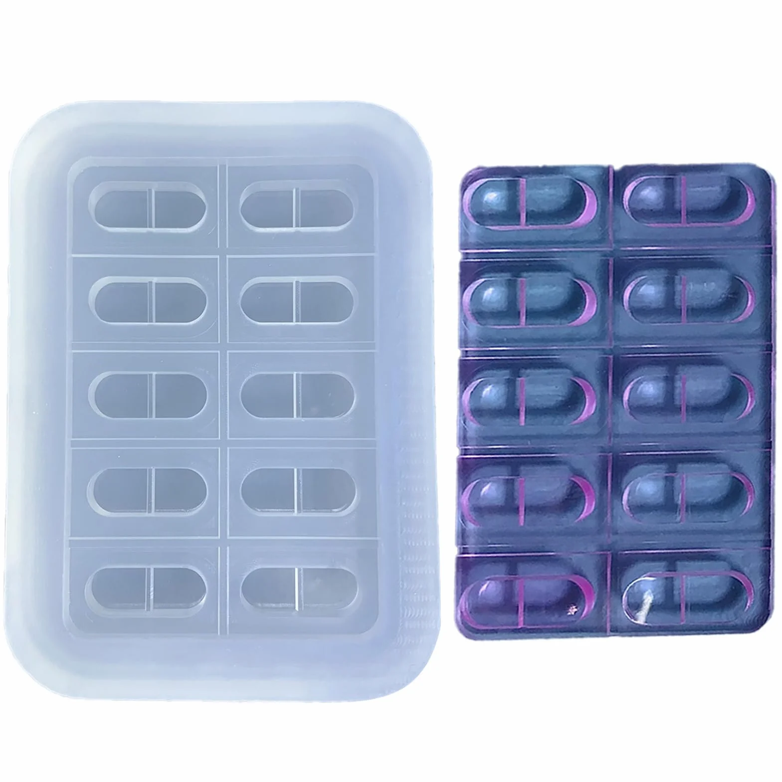 Stampi in silicone, stampo a forma di medicinali, facile da pulire, versatile, versione completa, stampo per pellet e compresse