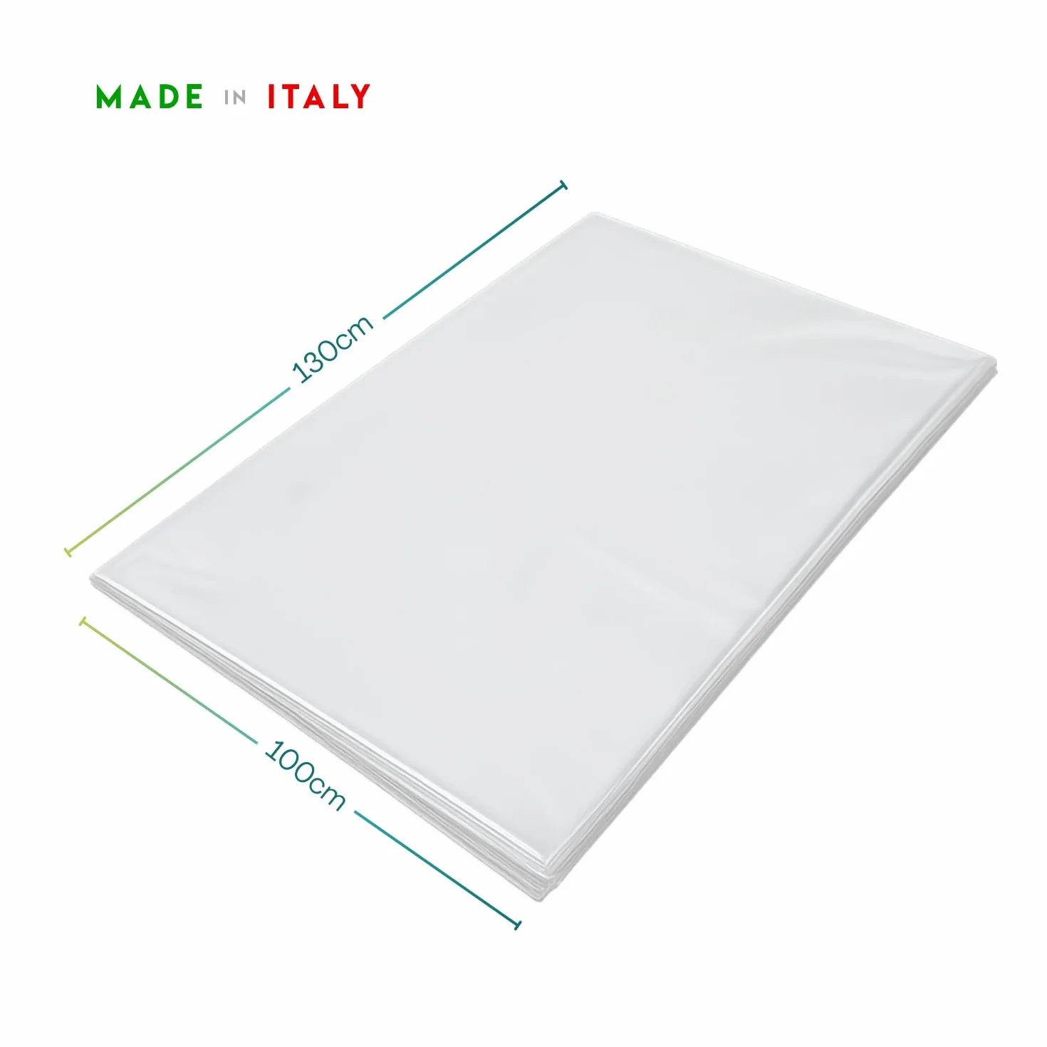 VIRSUS Fogli Cellophane Trasparente per Confezioni 100 x 130 Carta Cesti Trasparente, per confezioni regalo, Feste, Eventi (50)