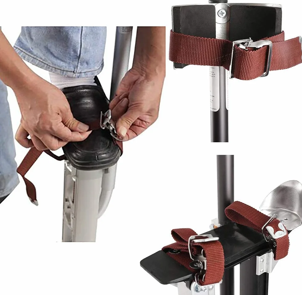 Lavorare trampolini per soffitto dei pittori, trampoli di Alluminio Regolabili 46-102 cm, palafitte per Artigiani a Secco con Cinghie con Cinturini di Sicurezza