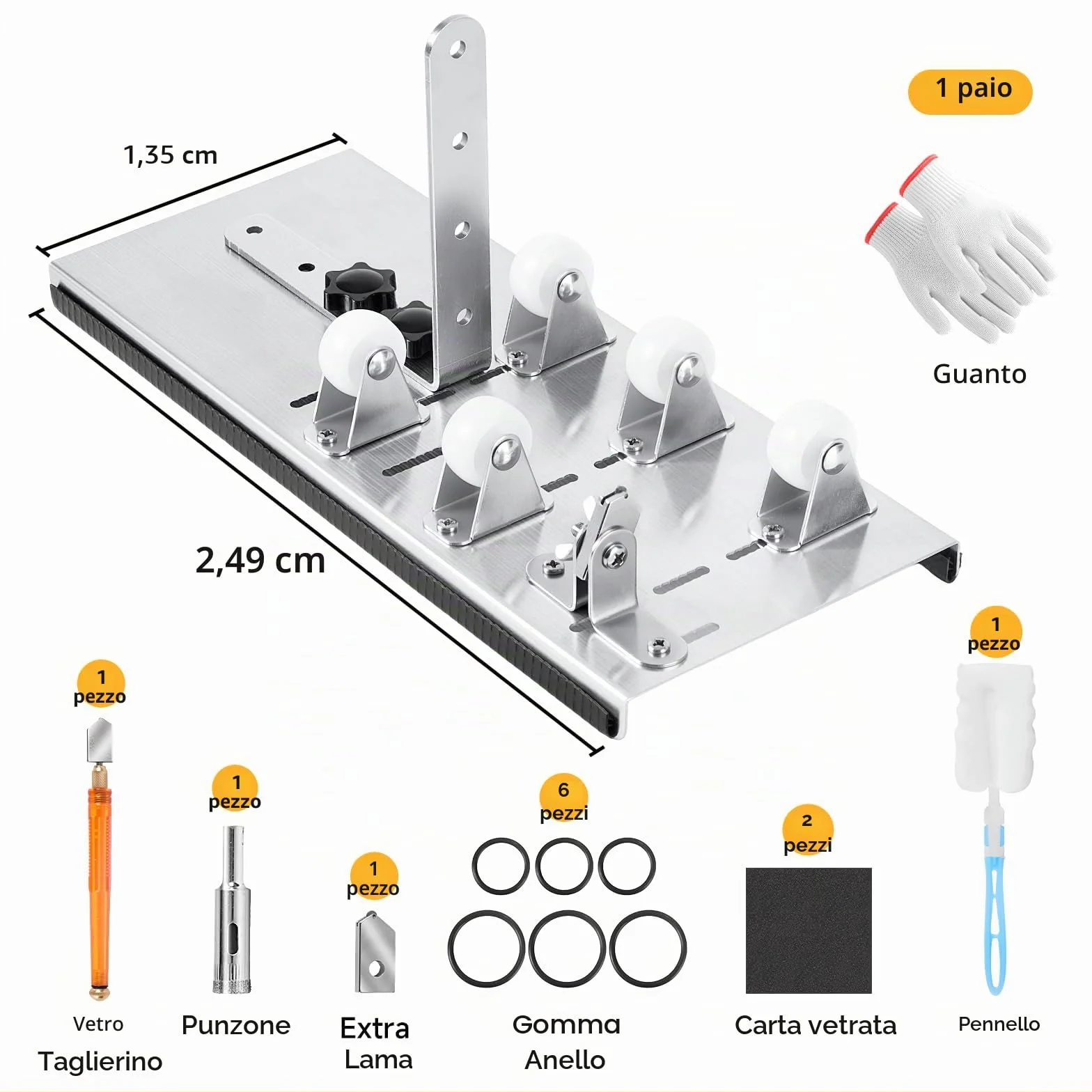 Tagliavetro Bottiglie Professionale, Taglierina per Bottiglia di Vetro di Vino Birra, Diamante Taglierino Vetro Bottiglia Acciaio inossidabile Strezzo DIY Cutter Fai da Te DIY