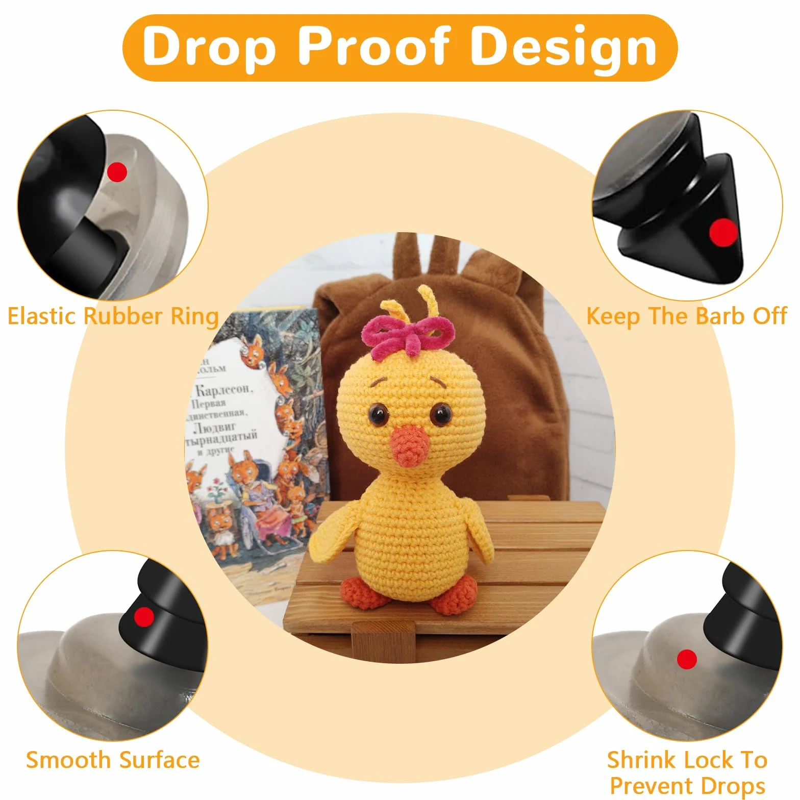 Auauraintt 1040 Pezzi Occhi Amigurumi, Colorati Safety Eyes e Nasi di Diverse Dimensioni con Rondelle, Amigurumi Kit Adatti per Amigurumi, Peluche, Orsacchiotti e Animali all'Uncinetto