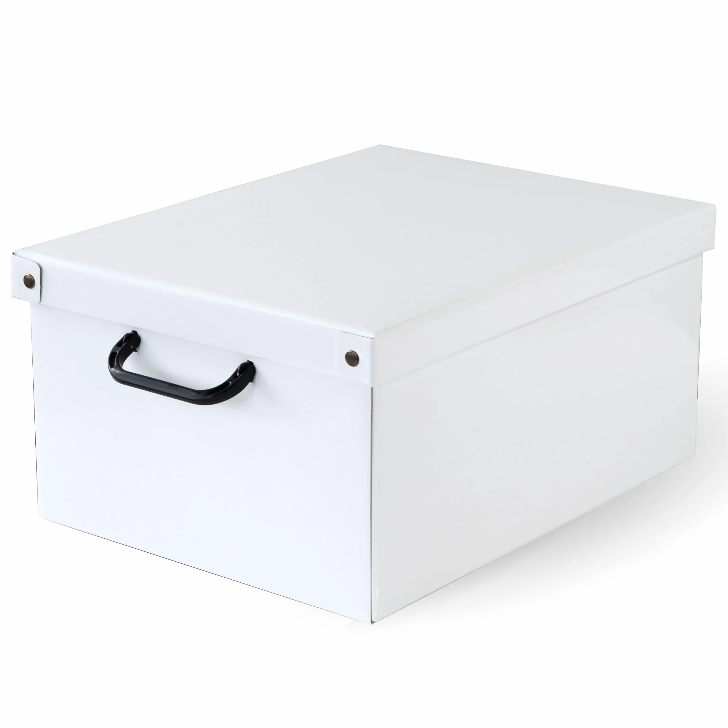 Lavatelli Scatola armadio in cartone 32x42x21 cm Organizer impilabile resistente per vestiti e biancheria MEDIUM BIANCO