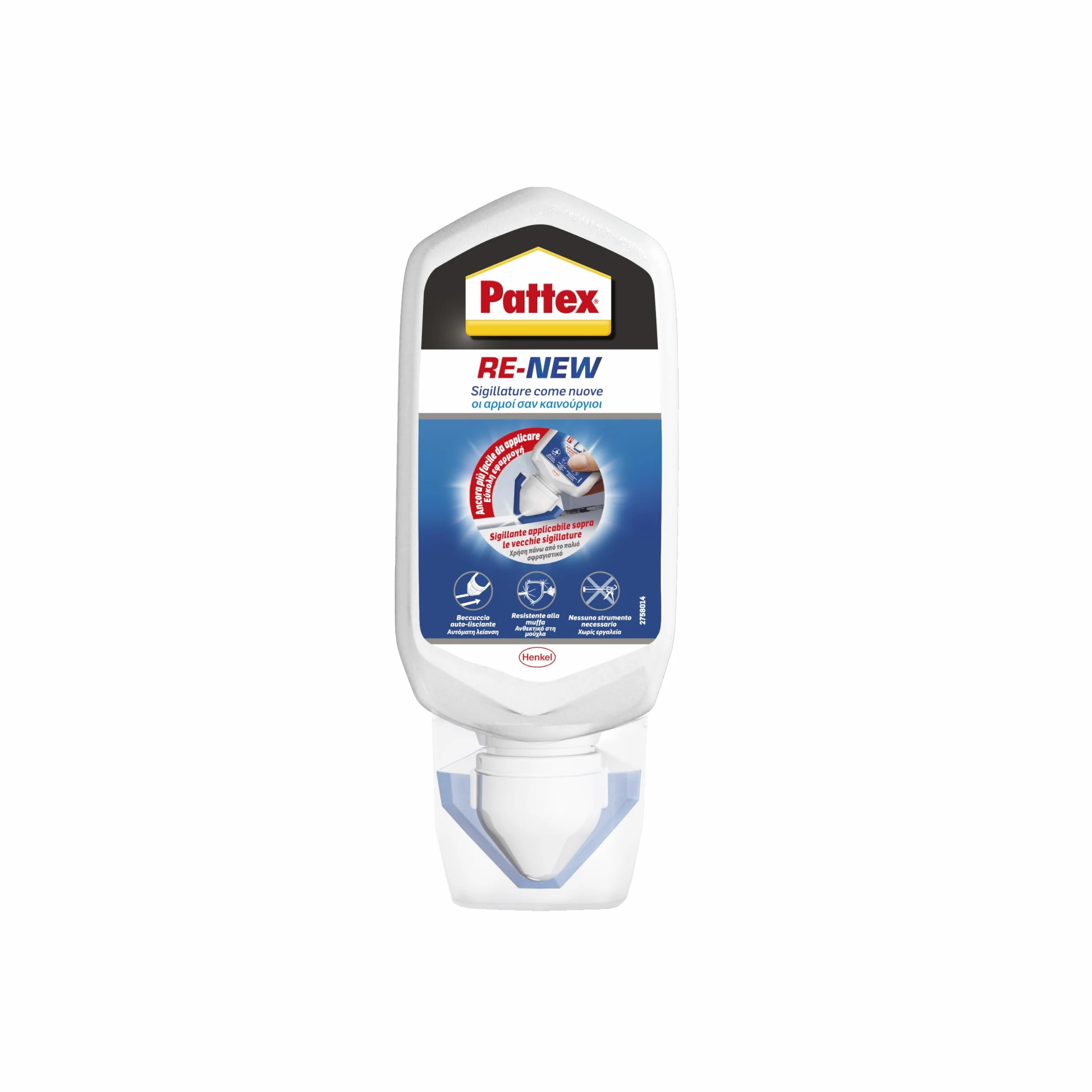 Pattex RE-NEW Bianco, Sigillante bagno e cucina per rinnovo fughe, Silicone sigillante bianco per rinnovare le fughe ed eliminare la muffa, applicazione facile, 1x80ml
