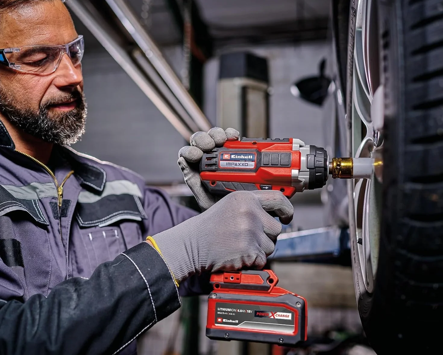 Einhell Professional Avvitatore a percussione a batteria IMPAXXO 18/450 Power X-Change 18 V 450 nm Brushless attacco 1/2" set di bussole