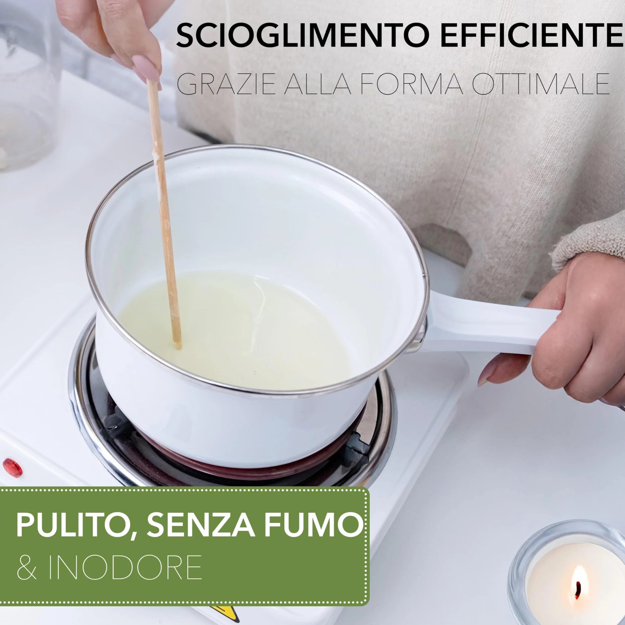 BwLights - Cera di paraffina di alta qualità in varie dimensioni (1 kg) di colore bianco | Pellet di cera da sciogliere per creare la tua candela | 100% paraffina