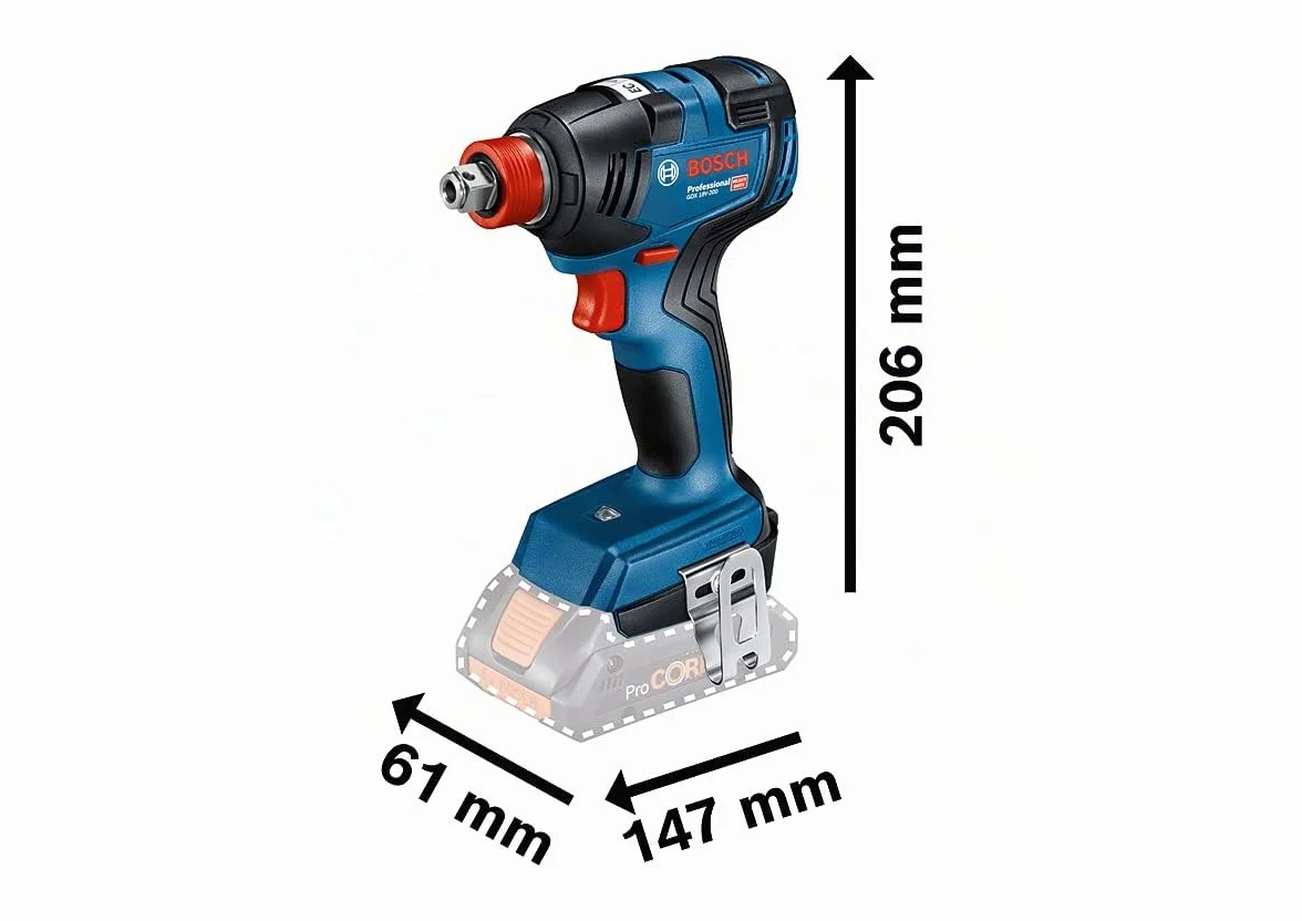 Bosch Professional Avvitatore a impulsi con batteria da 18 V, GDX 18 V-200 (max. coppia 200 Nm, senza batterie e caricatore, in L-BOXX 136)