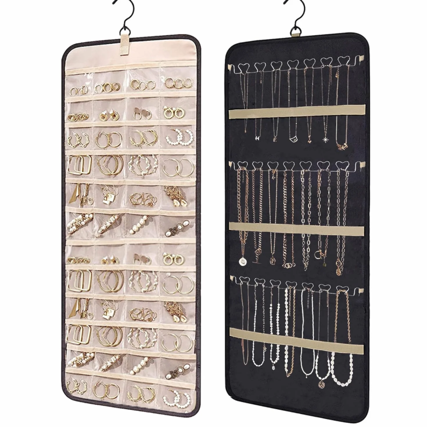 Jewelry Organizer per Armadio, Porta Orecchini da Appendere, Appendi Gioielli Donna Muro