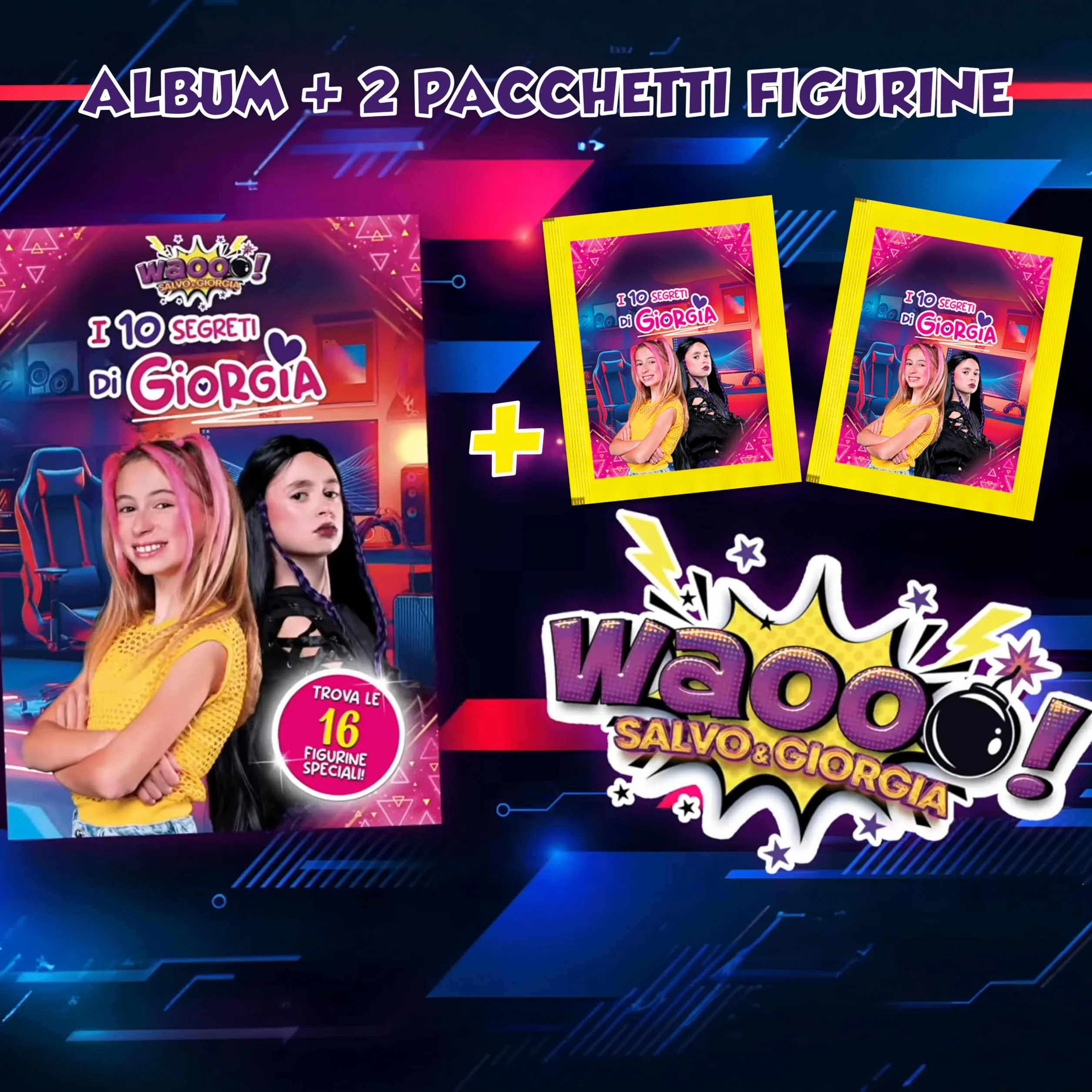 SALVO E GIORGIA Album I 10 Segreti di Giorgia 2026 + 2 Pacchetti Figurine
