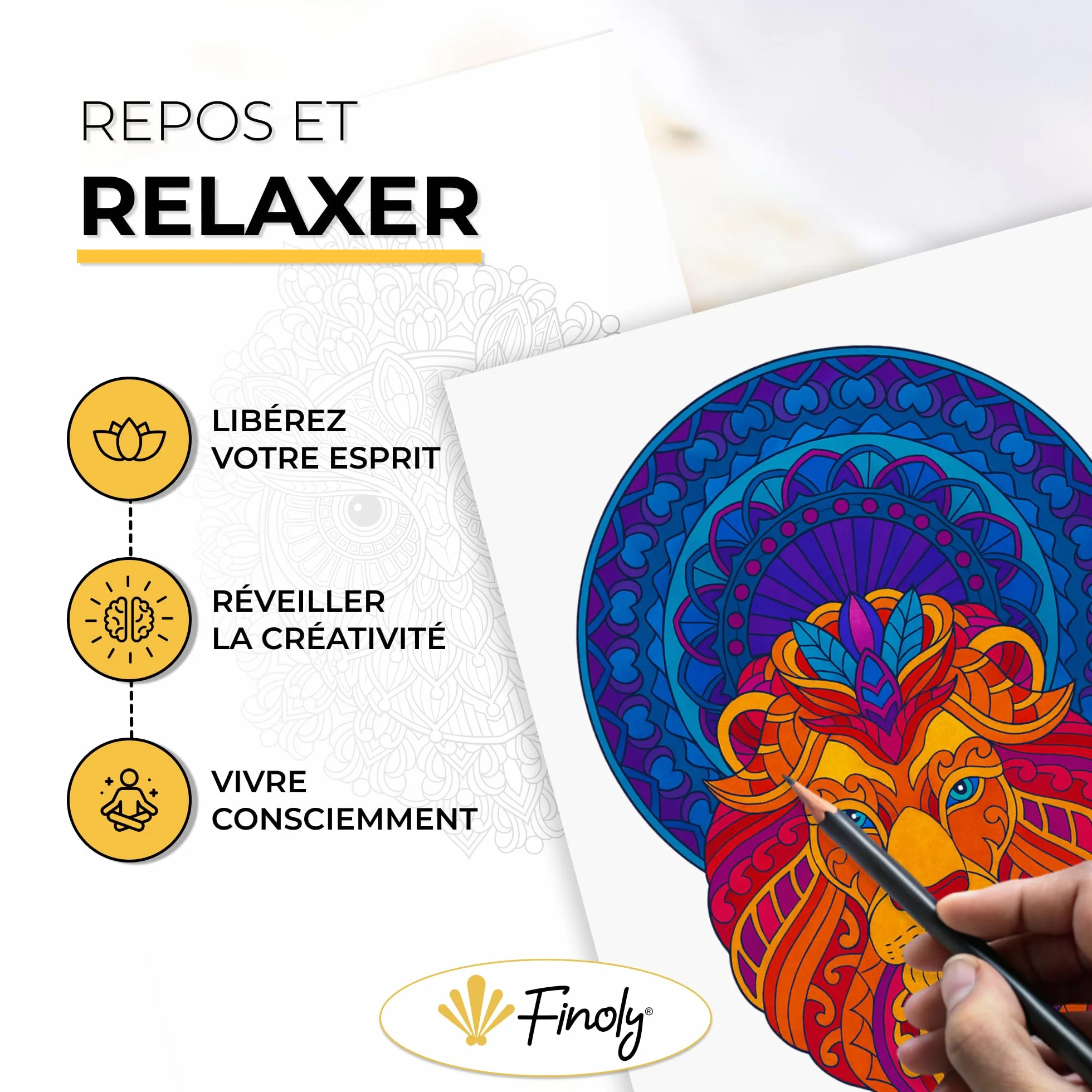 Libro Mandala da Colorare Adulti Magical Patterns 30 Illustrazioni Originali A4 Carta Premium Rilegatura a Spirale
