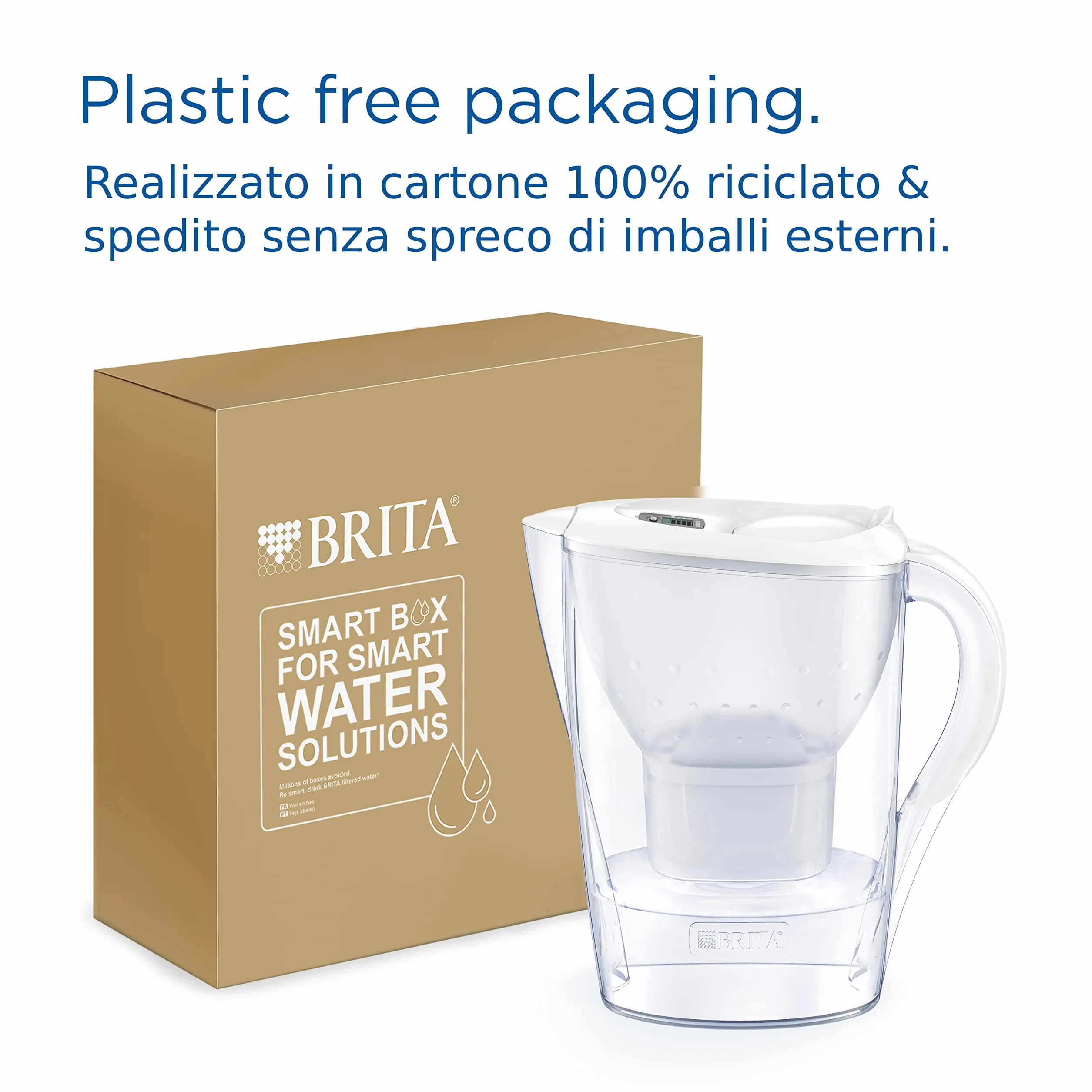 BRITA Marella Caraffa Filtrante Acqua 2.4L con Filtro MAXTRA PRO All-in-1