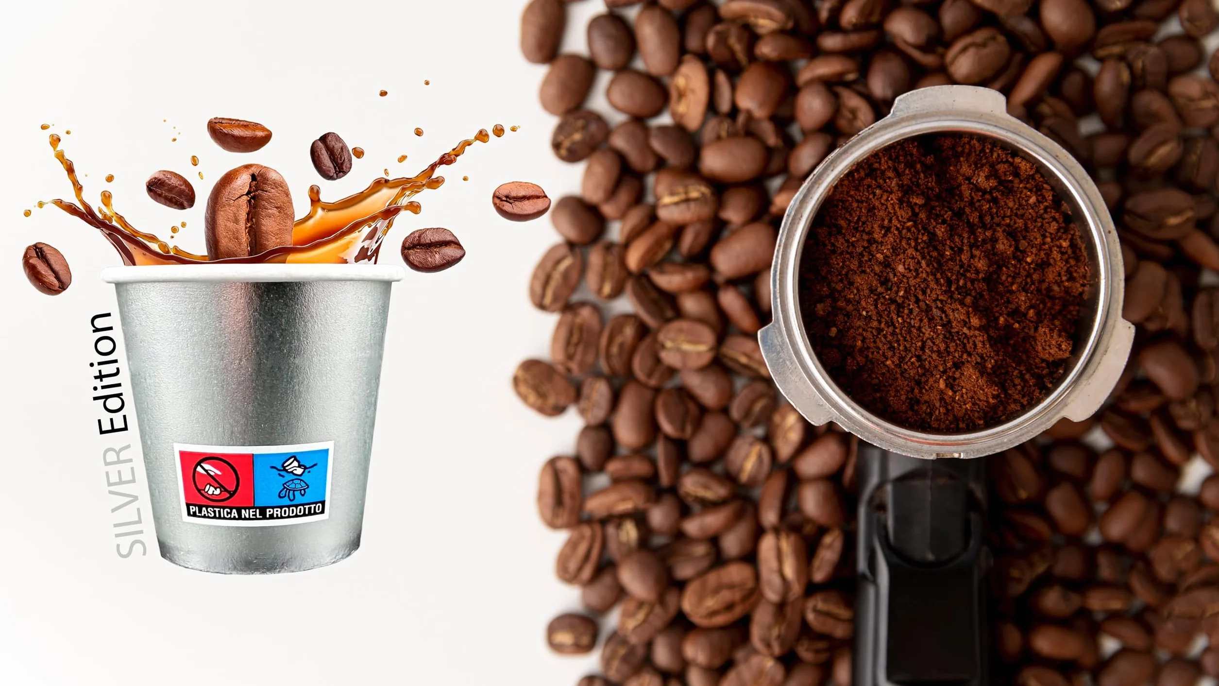 Bicchierini Caffè monouso 65ml 1000 pezzi Silver Edition