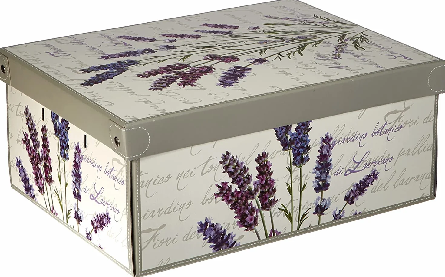 Lavatelli Scatola per armadio in cartone con coperchio al profumo di Lavanda, organizer per vestiti e biancheria, Piccola 25x35x17,5 cm