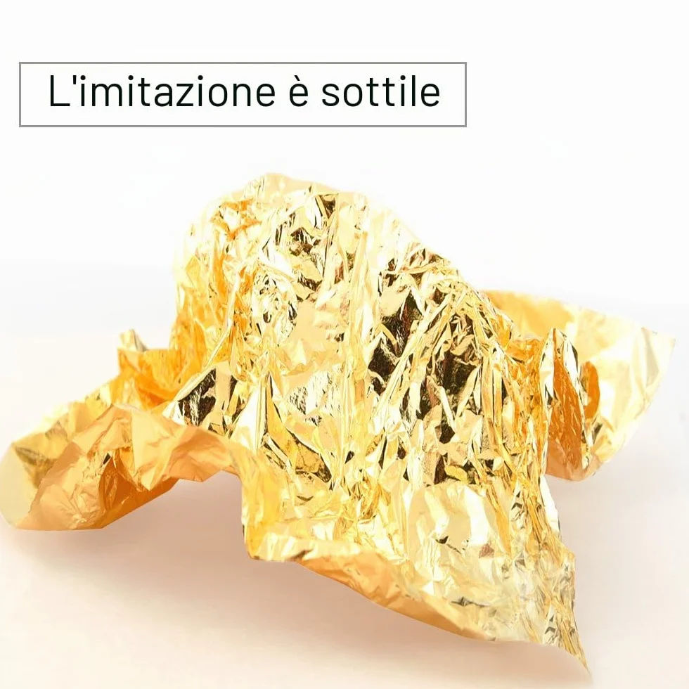 Kuuqa, fogli di foglia oro, ideali per doratura, artigianato, progetti artistici e decorazioni, 100 pezzi Oro