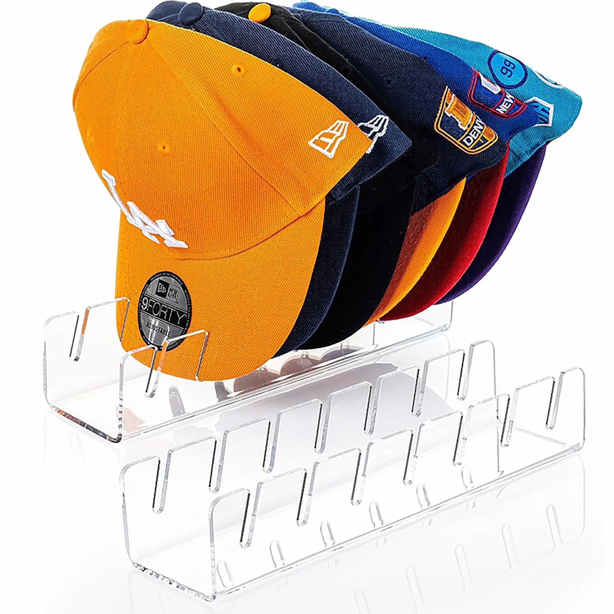 Supporto per Cappelli da Baseball - Organizzatore per 7 Cappelli - Non Installare - per Camera da Letto