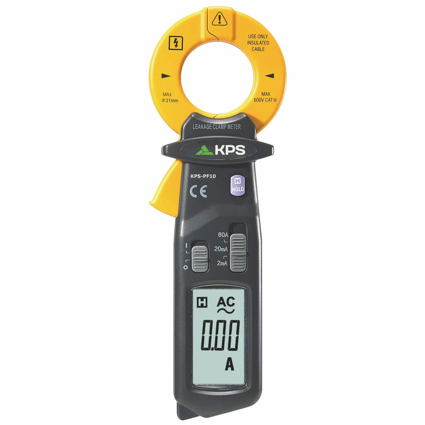 KPS-PF10 Pinza di Corrente di Dispersione AC 60A 2000 punti CAT III 600V Pinza amperometrica