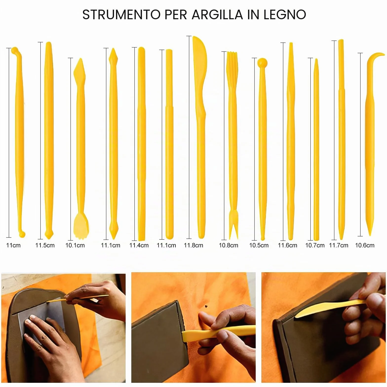 62 Pezzi Strumento per Modellare l’Argilla,Strumenti Argilla,Attrezzi Ceramica,Sculpting Tool con Sacchetto di Stoccaggio,Kit per Modellazione, per Scultura in Argilla Utensili Ceramiche