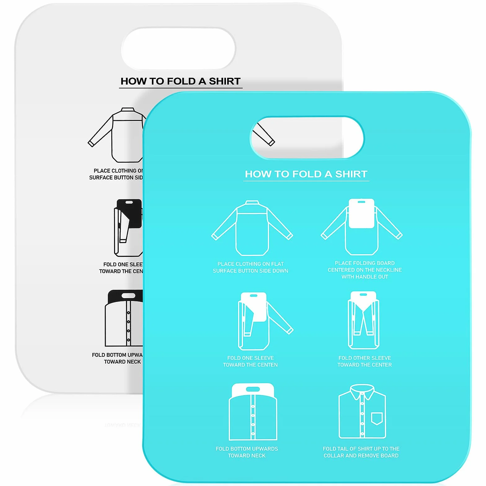Set 2 Pezzi Tavola Pieghevole per Vestiti per Adulti, Strumento per Piegare Magliette e Camicie, Cartella per Abbigliamento Design Pratico, Uso Domestico per Armadi