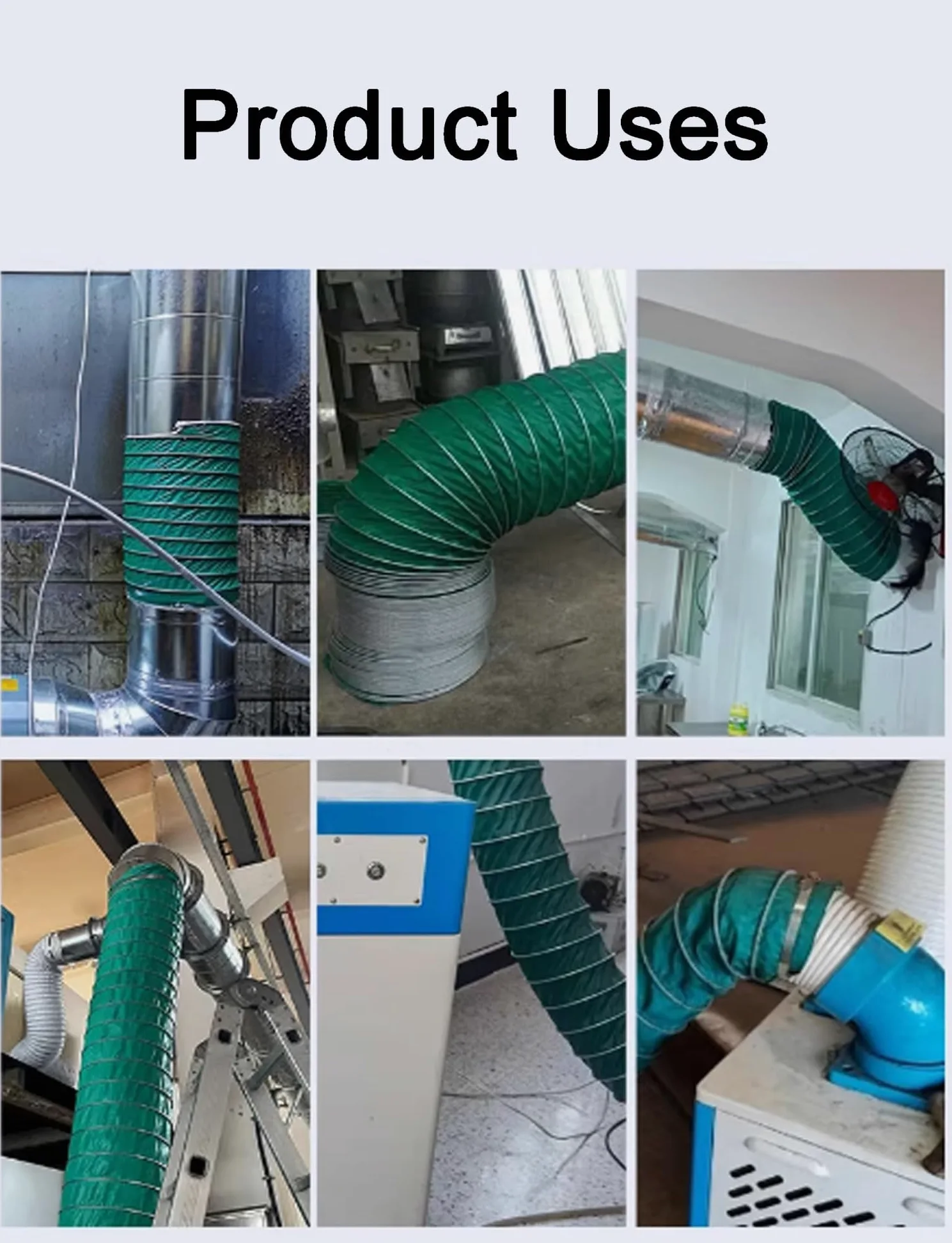 Tubo flessibile per ventilazione e aerazione, 10 m, ad alto flusso d'aria, leggero, per officine e serre