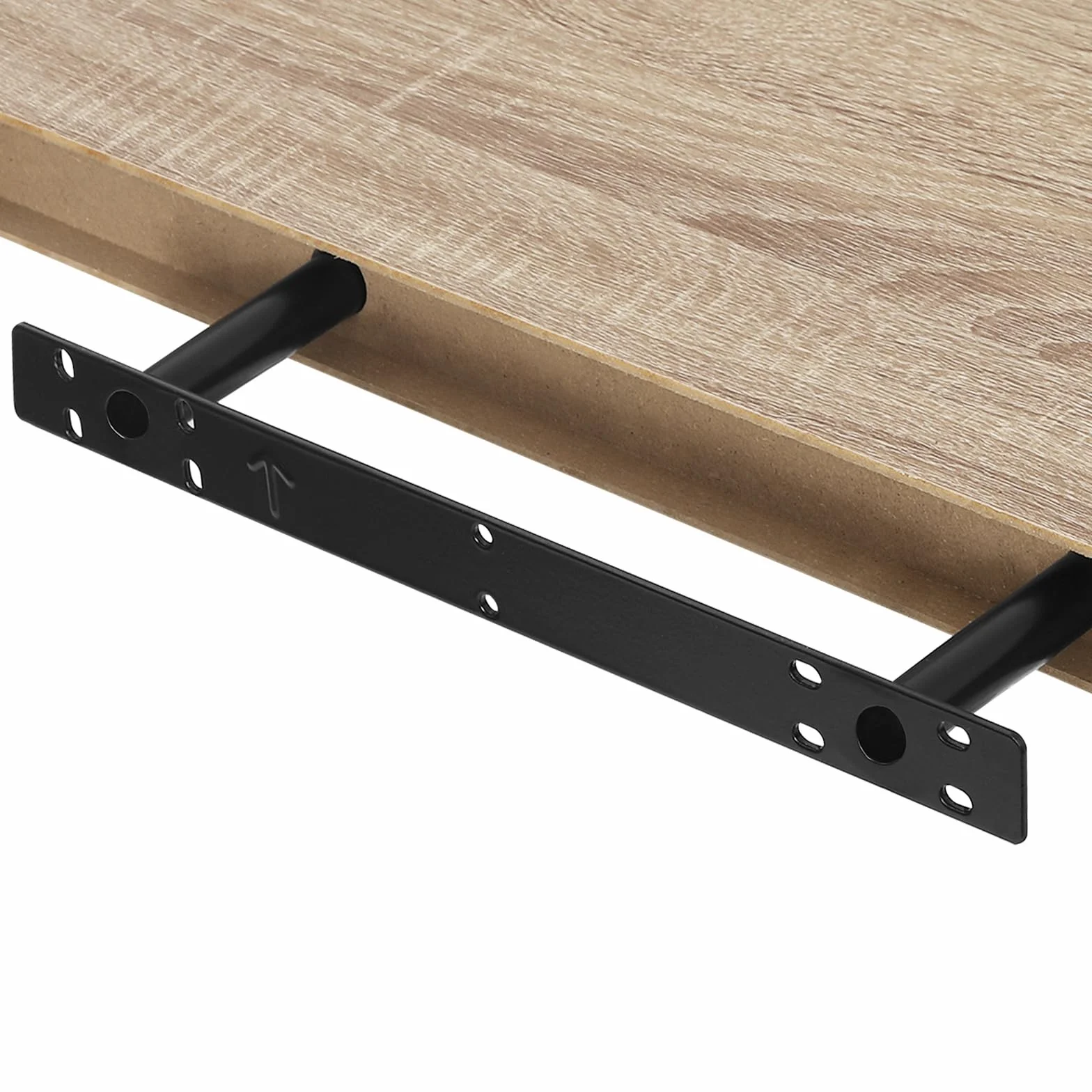 EUGAD Mensola a Muro, Scaffale a Parete in Legno MDF, 50cm, Rovere dorato, Mensola Multiuso a Scomparsa Decorazione per Soggiorno, Camera da Letto, Salotto